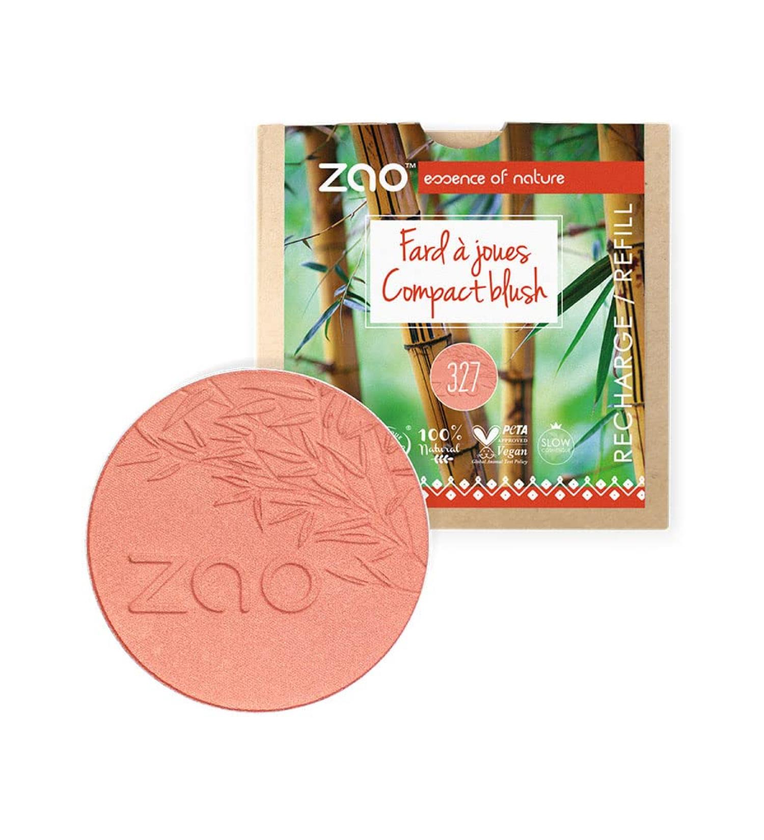 Zao Refill Compact Blush 327 Coral Pink