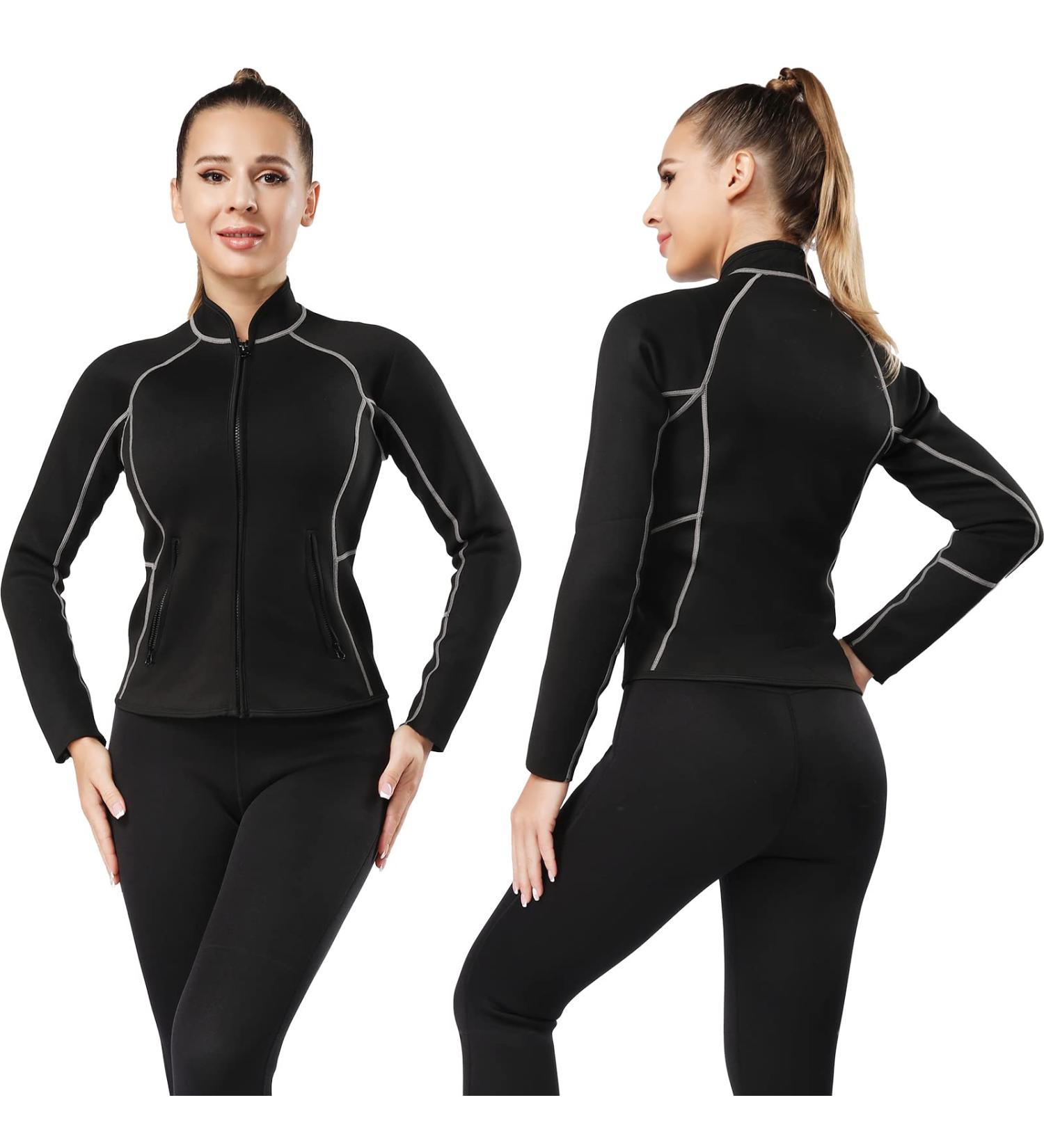 Healadote Women's 2mm Neoprene Wetsuit Top - XX-Large | Long Sleeve Wet Suit Jacket for Swimming, Surfing, Diving - Keep Warm - Buy Online on GoSupps.com