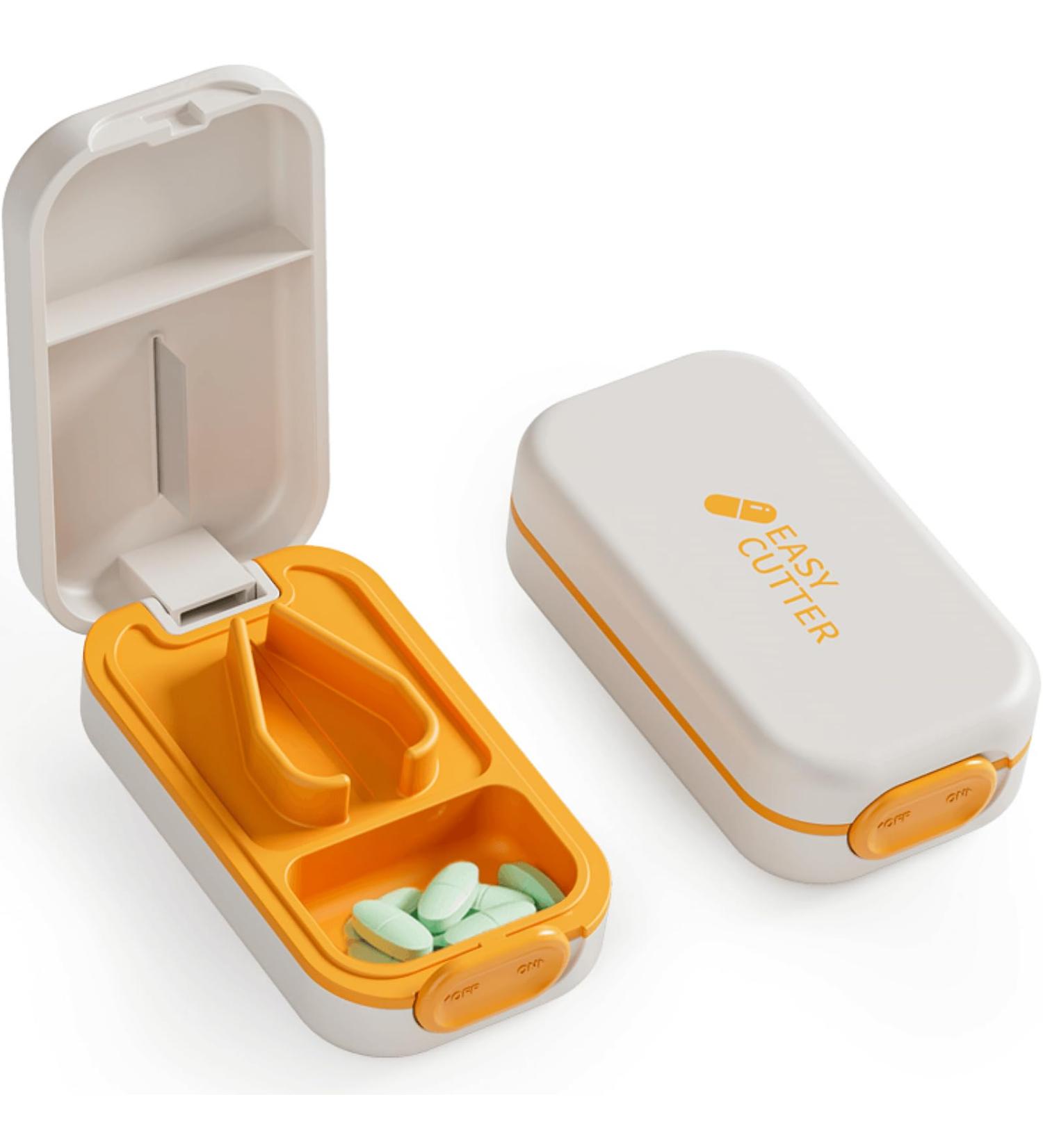 Travel Pill Cutter & Splitter for Small & Large Pills - Portable Vitamin Tablet Cutter (1-Pc A - Buy Online on GoSupps.com