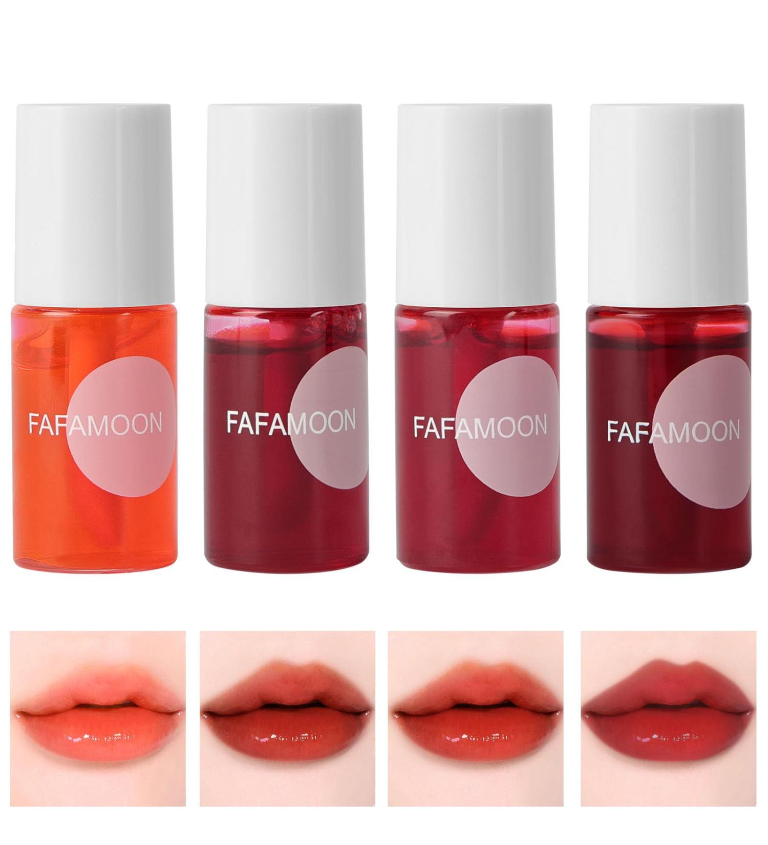 AOOWU Mini Liquid Lipstick 4 Colors Lip Stain Cheek Tint Set 2in1 Versatile Lips and Cheek Tint Moisturizing and Long Lasting Waterproof Makeup - Buy Online on GoSupps.com