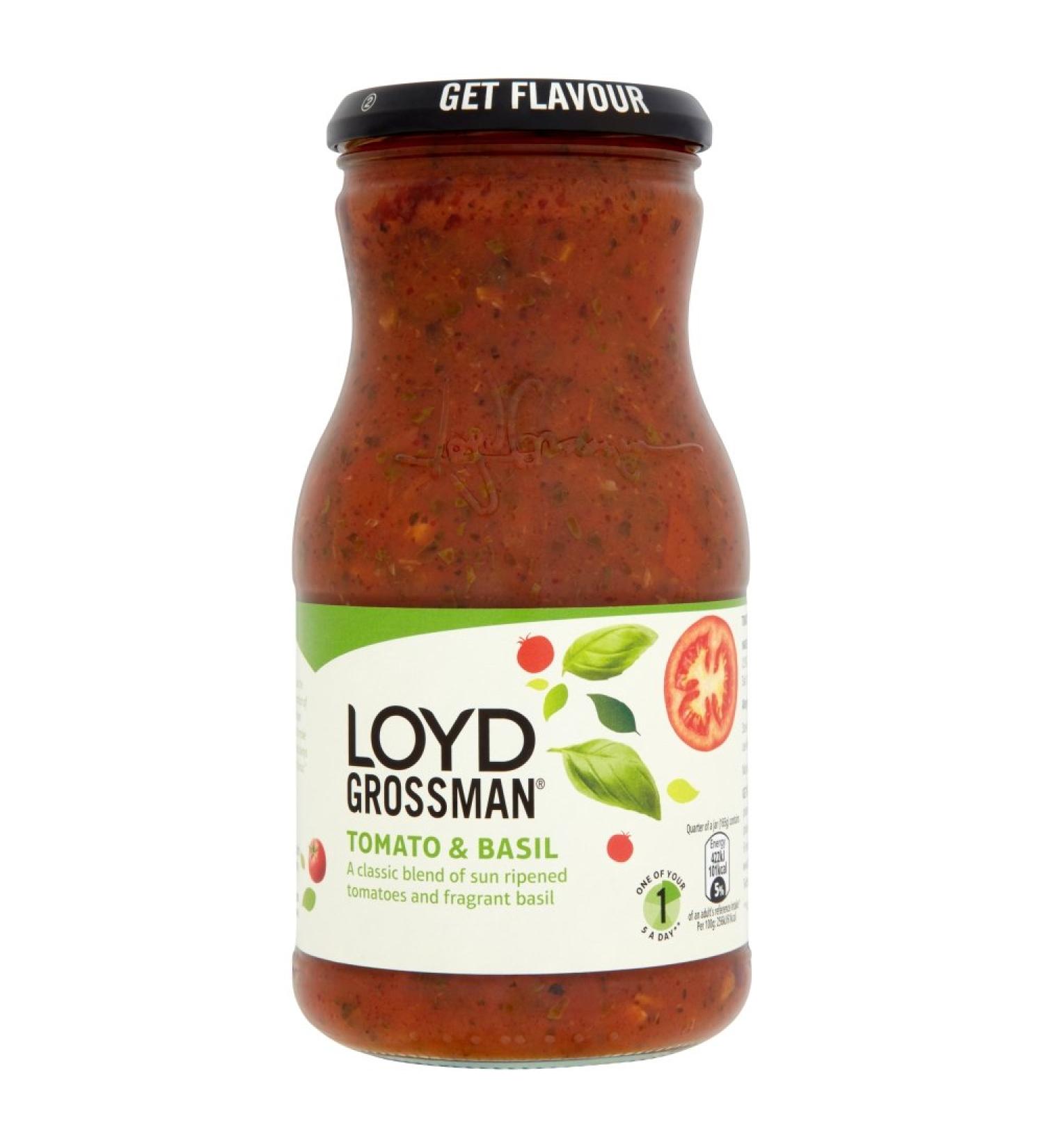 Loyd Grossman Tomato and Basil Cooking Sauce 660g Jar - Authentic Italian Flavors - Buy Online on GoSupps.com