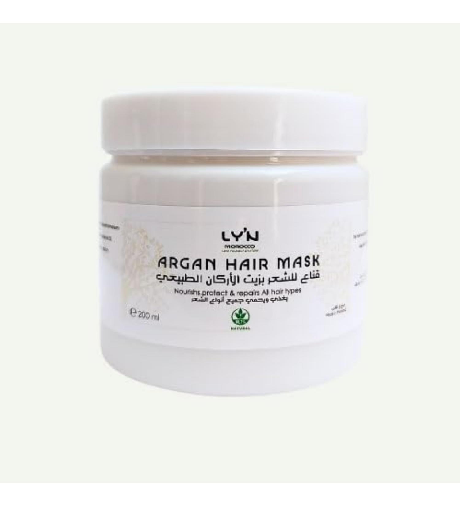  Ly'n Morocco Organic Repairing Hair Mask 200ml - Formula enriched with Argan Oil & Keratin for damaged and dry hair. Paraben and silicone free. Strengthens the hair fiber. - Buy Online on GoSupps.com