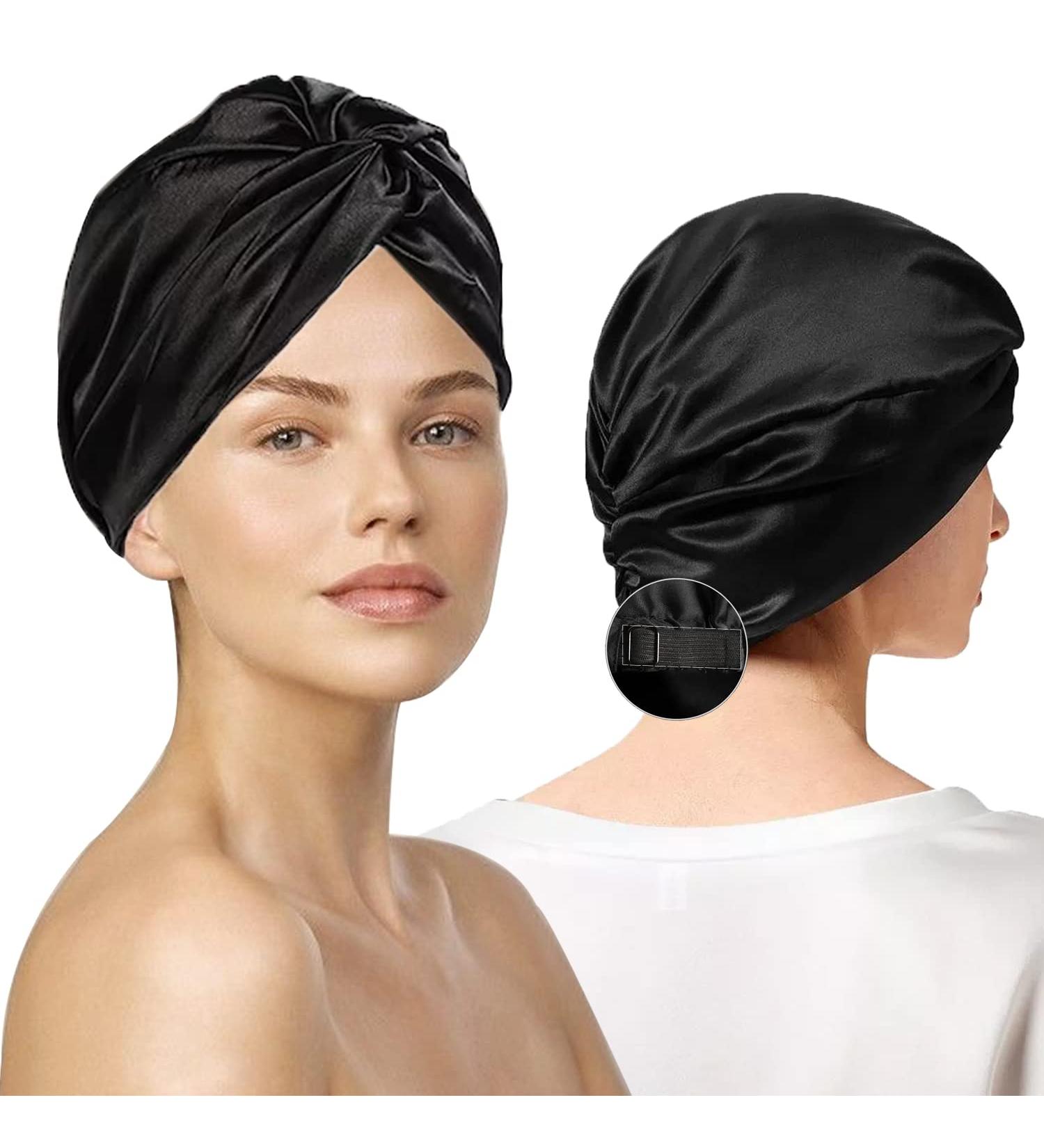 Satin Silk Bonnet for Sleeping | Anti-Frizz Hair Wrap | Elastic Adjustable Band | Protect Natural Hair | High Fashion Design - Buy Online on GoSupps.com