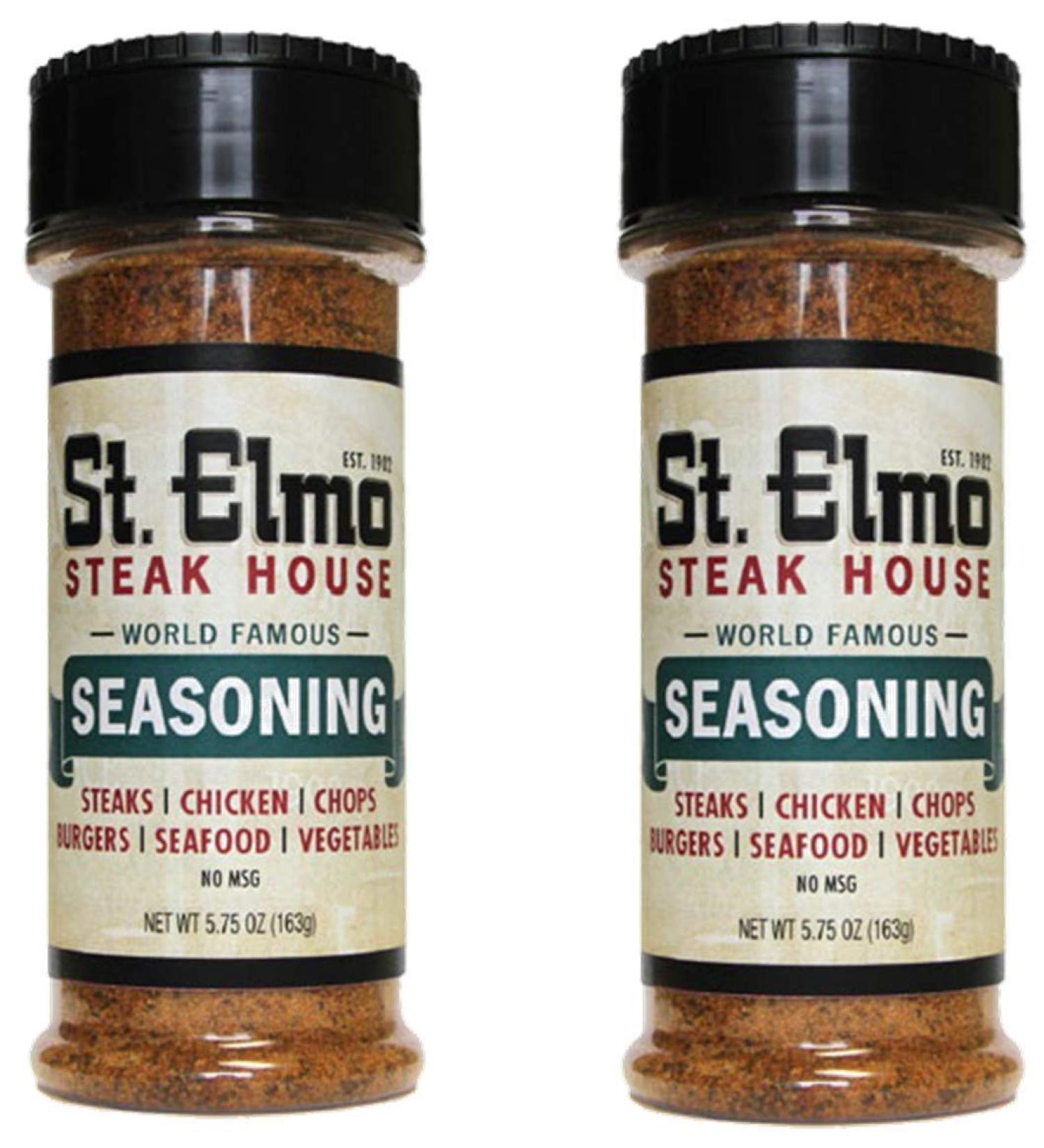 St. Elmo Steak House Seasoning or Sauce for Steak, 2-Pack (World Famous Seasoning) World Famous Saesoning