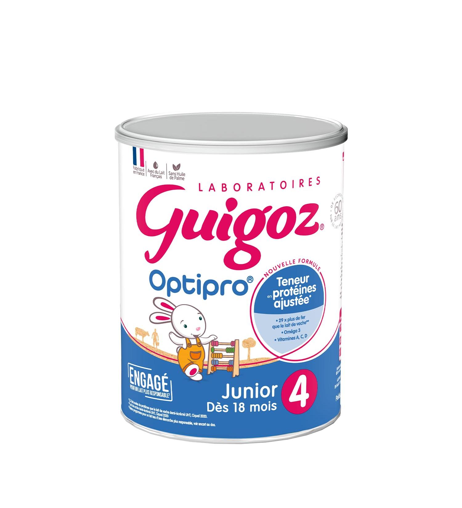 GUIGOZ OPTIPRO Junior 4 Growth Milk Powder from 18 Months - Box of 900 g - Buy Online on GoSupps.com