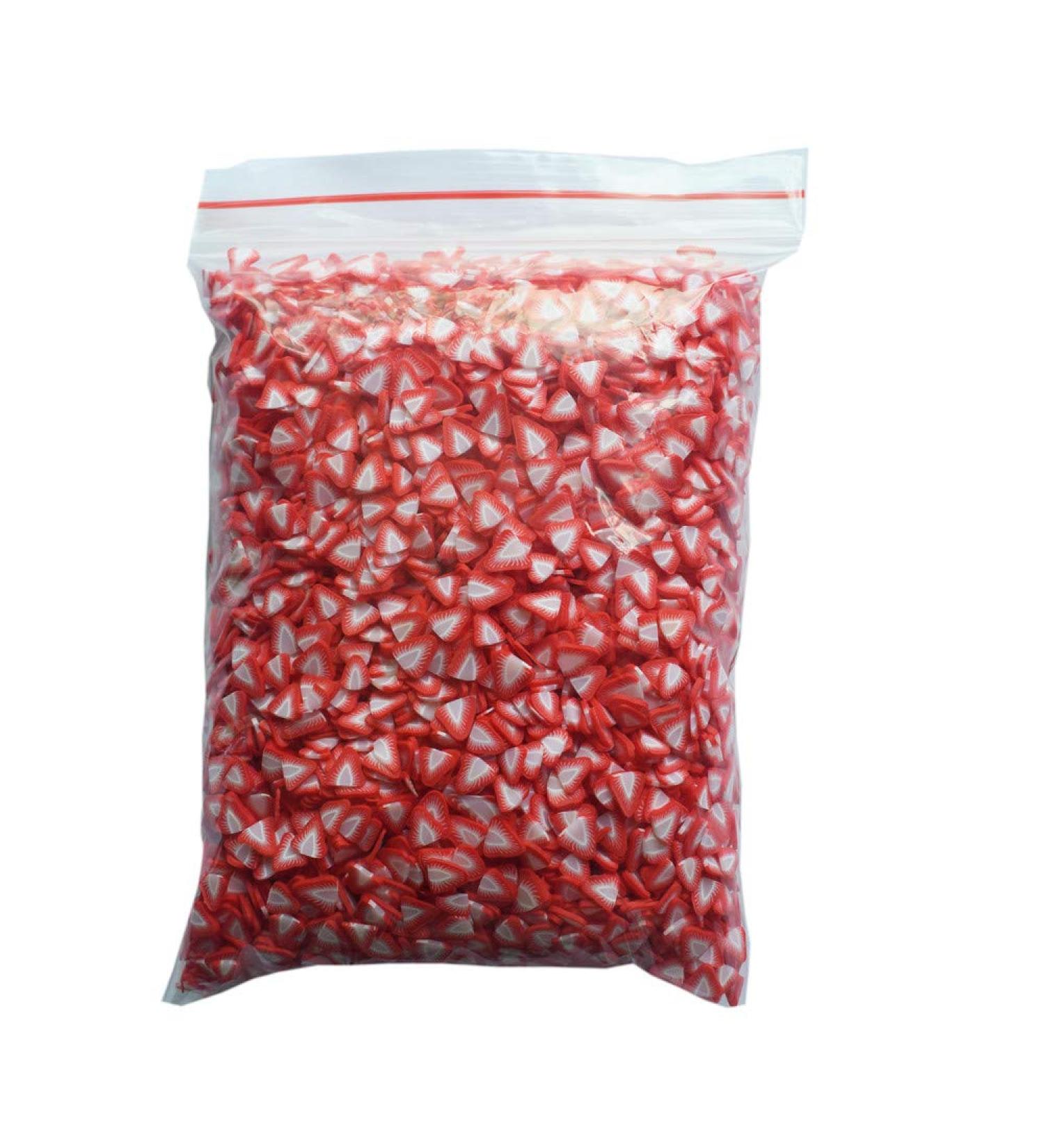 Strawberry Slices - DIY Craft Bulk Fruit Soft Pottery Polymer - 100g Pack - Buy Online on GoSupps.com