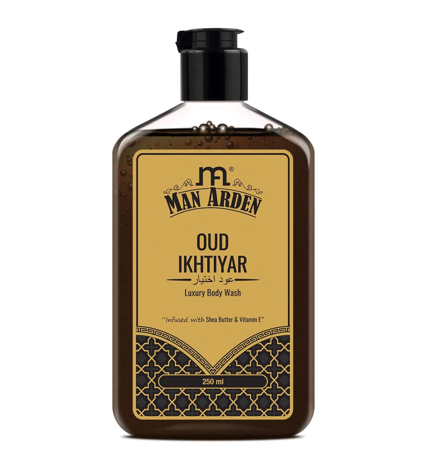Oud Ikhtiyar Luxury Body Wash with Shea Butter & Vitamin E - 250ml | International Shipping Available - Buy Online on GoSupps.com