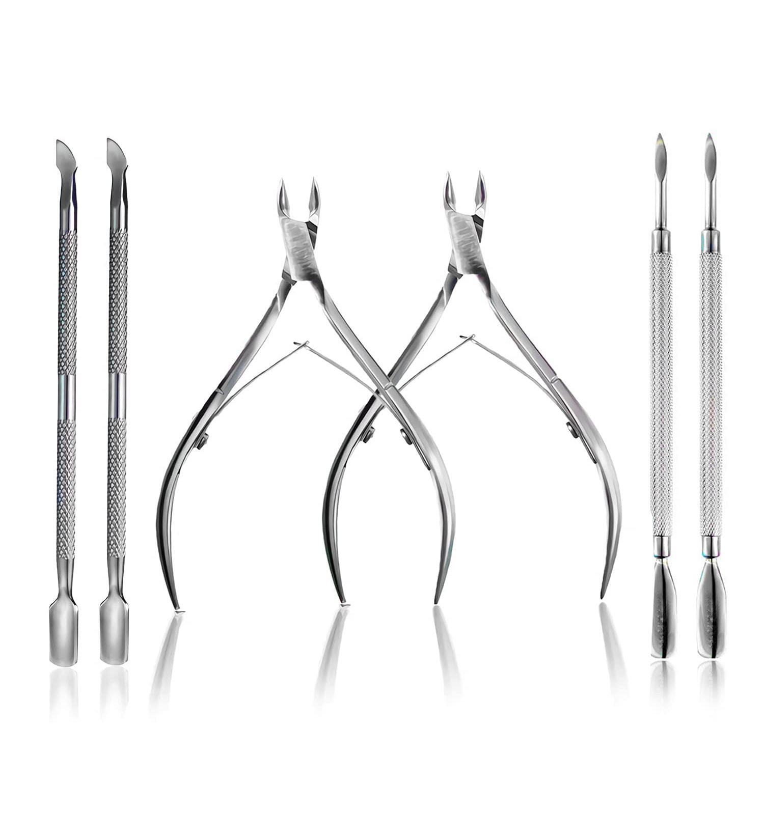 6 Pieces Cuticle Trimmer Set with Cuticle Pusher Cuticle Nipper and Pusher Set Stainless Steel Cuticle Trimmer Cutter Dead Skin Remover for Toenails and Fingernails Care - Buy Online on GoSupps.com