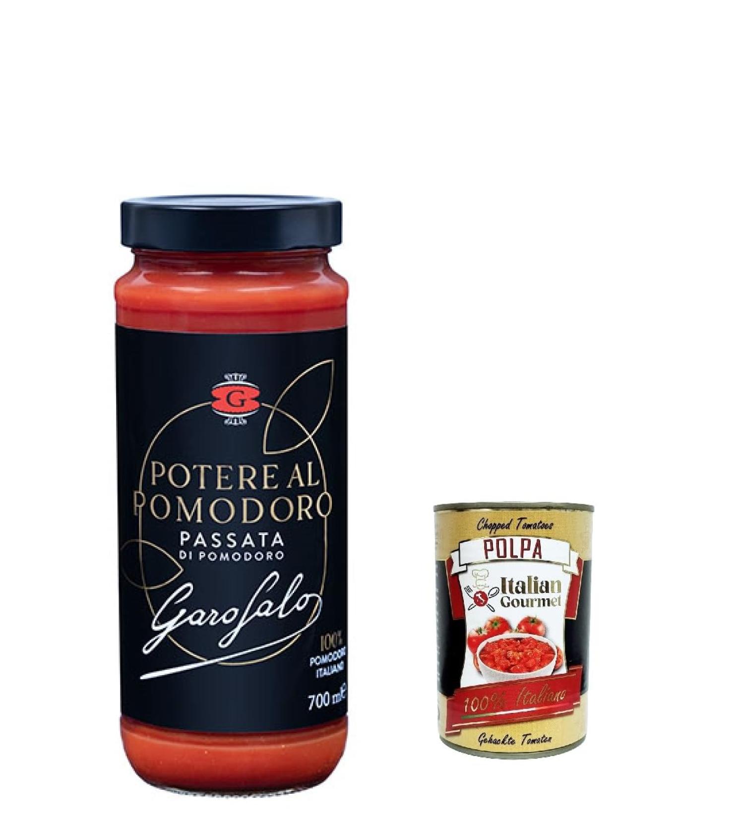  Italian Gourmet E.R. Garofalo Passata di Pomodoro Pack of 6 Tomato Pastes 100% Italian Tomato Sauce 700g + Italian Gourmet Polpa 400g - Buy Online on GoSupps.com