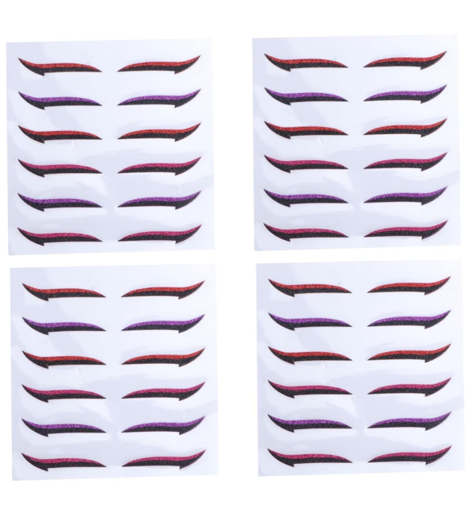 Angoily 24 Pairs Glitter Eyeliner Beauty Tools + Accessories Eyelid Shadow Sticker Eyeliner Decal With Wings - Buy Online on GoSupps.com