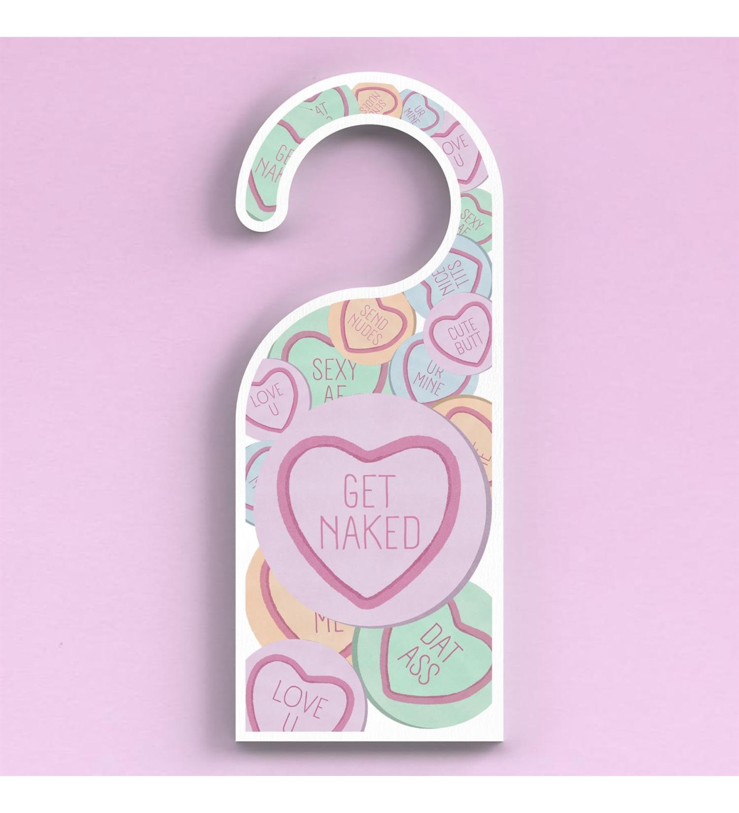 Get Naked Love Heart Style Mix Sweet Heart Door Hanger Wooden Hanging Plaque - Buy Online on GoSupps.com