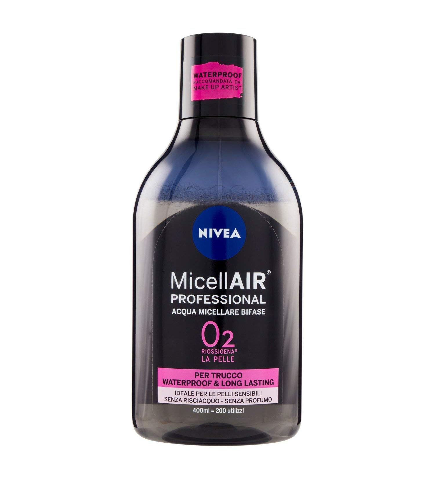 Buy Nivea Micellair Professional Two-Phase Micelle Water 400ml - Waterproof Makeup Remover with Black Tea Extract | International Shipping - Buy Online on GoSupps.com