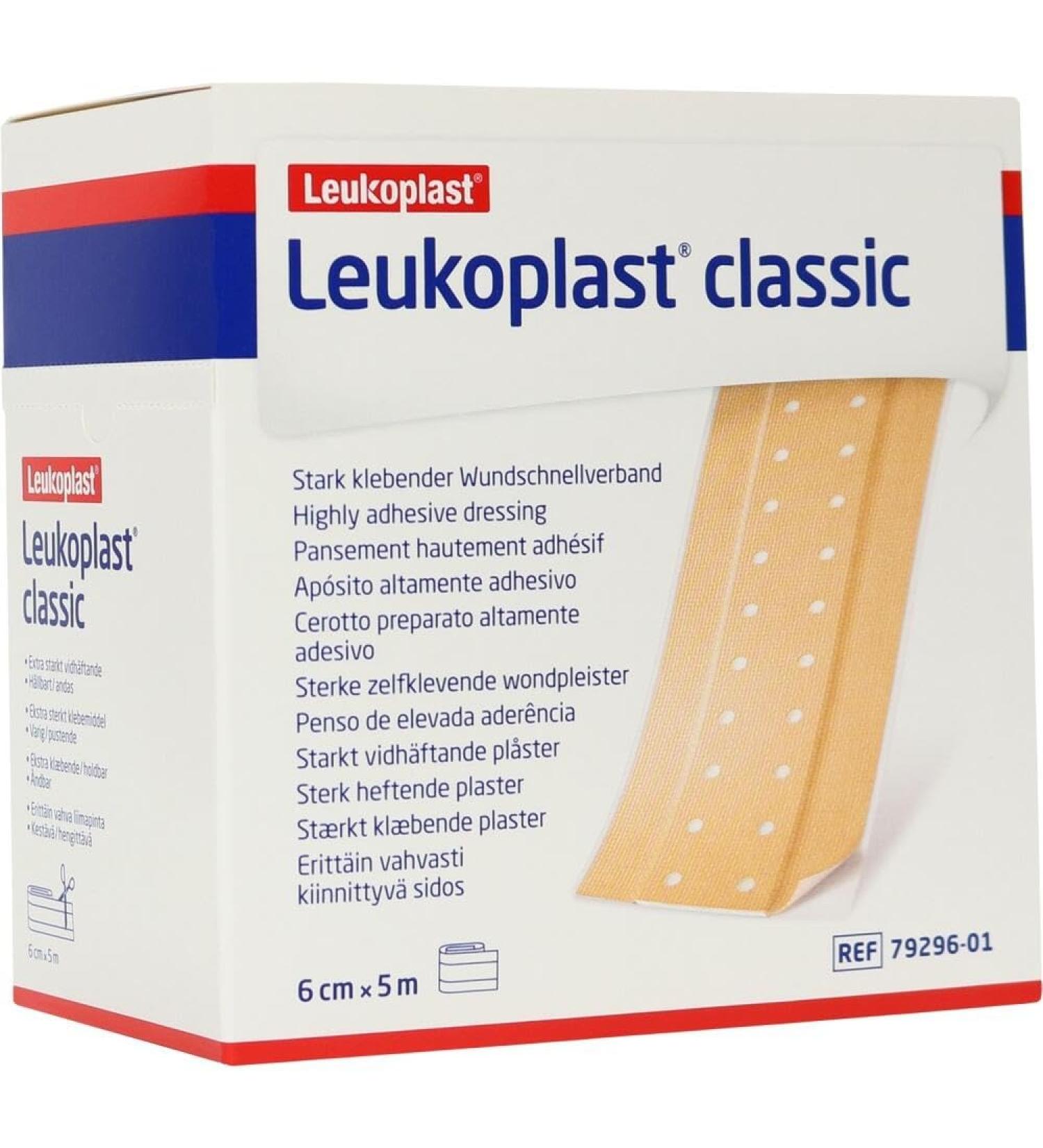 Leukoplast Classic plaster sold by the meter 5 mx 6 cm roll 1 piece (1 pack)