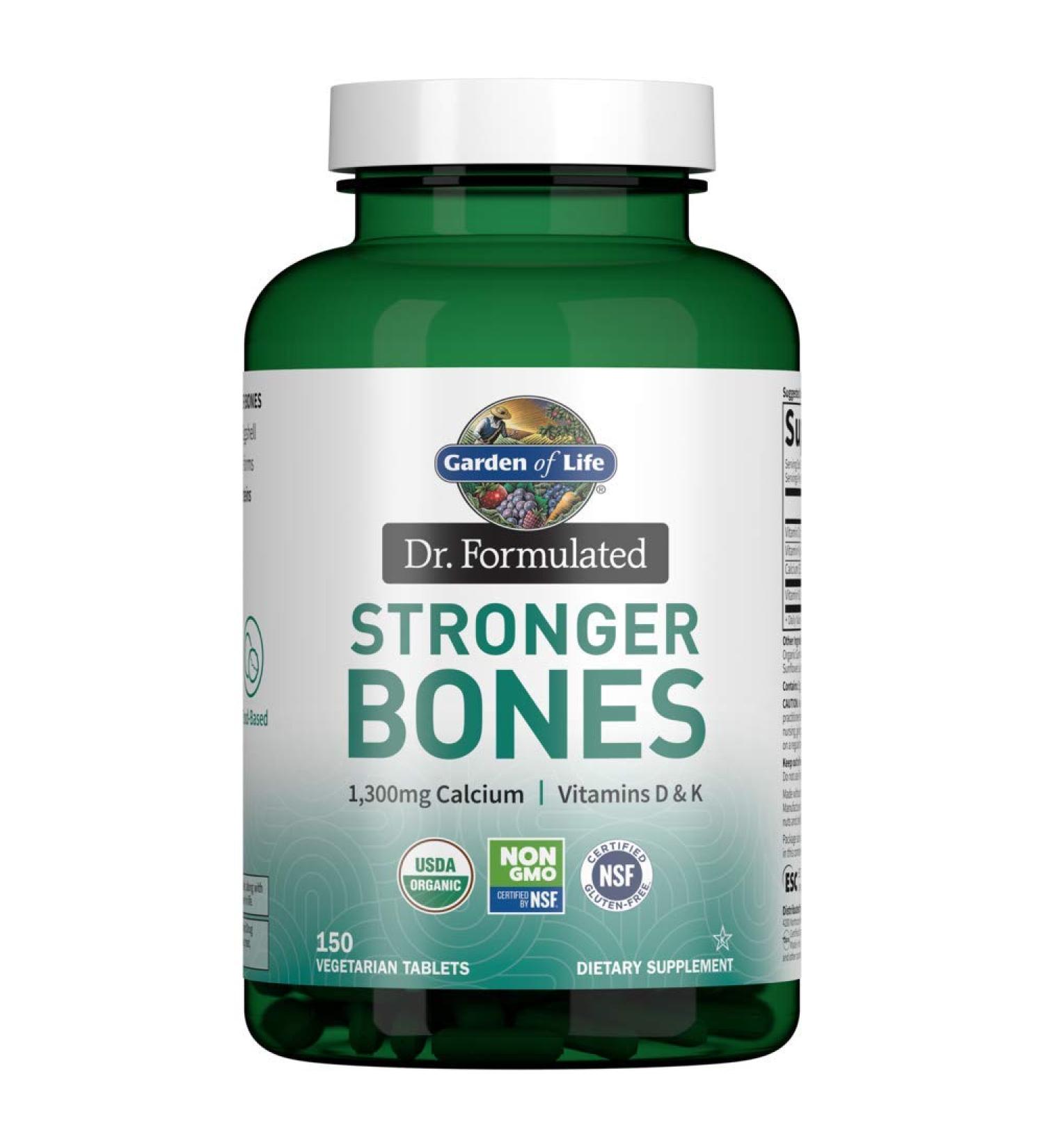Garden of Life Dr. Formulated Stronger Bones - 150 Vegetarian Tablets for Bone Health - Buy Online on GoSupps.com