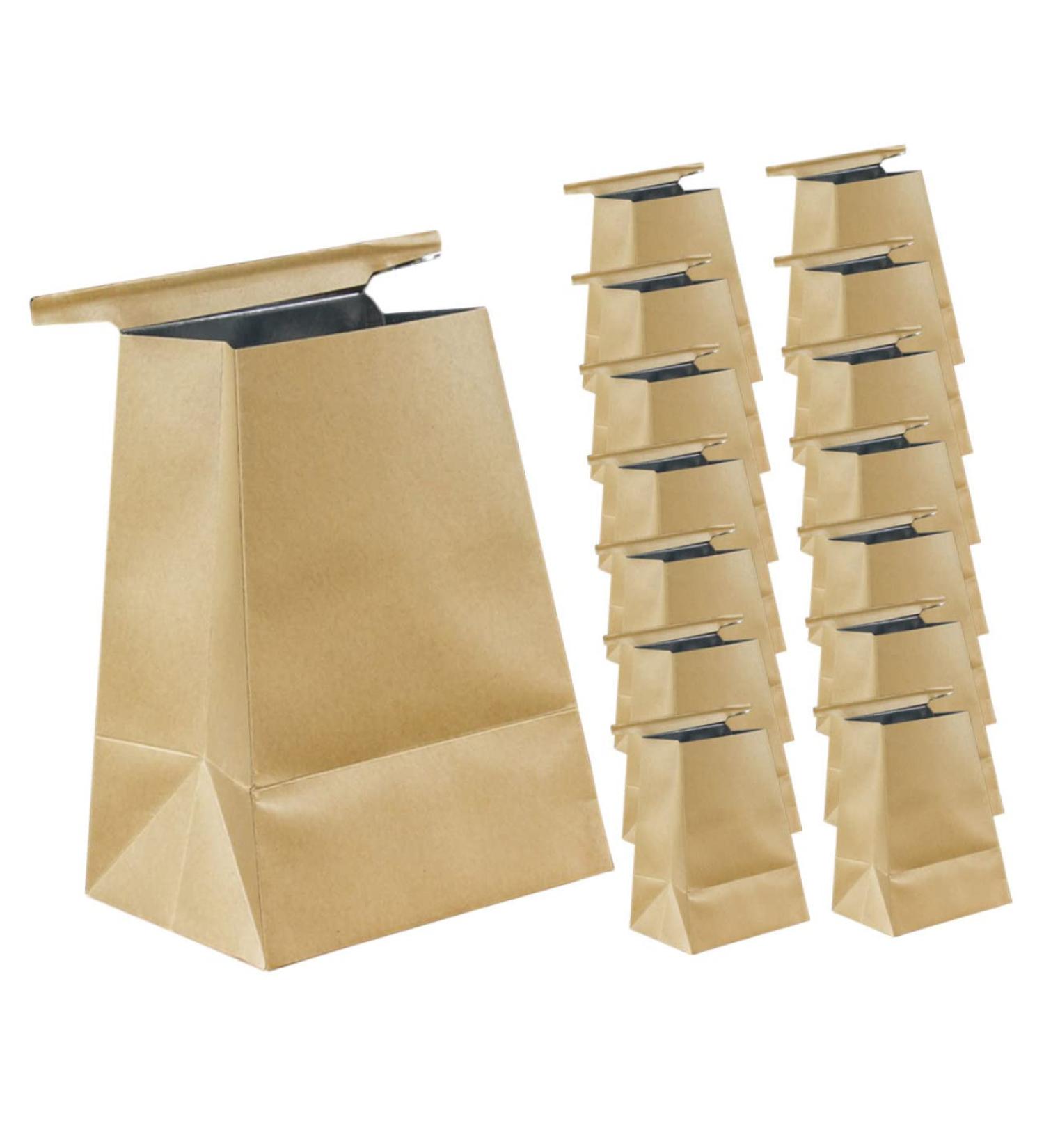 Sickness Vomit Hospital Bag 15pcs - Kraft Paper Light Brown Disposable Travel Vomit Bags - Buy Online on GoSupps.com