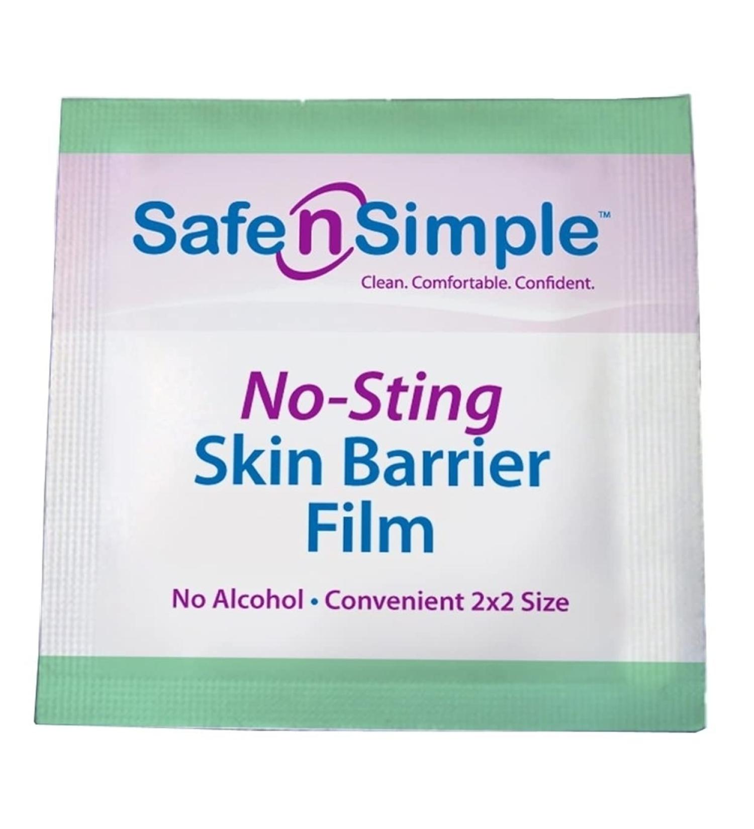Safe n Simple No-Sting Skin Barrier Wipe 2" x 2" (Box of 100)