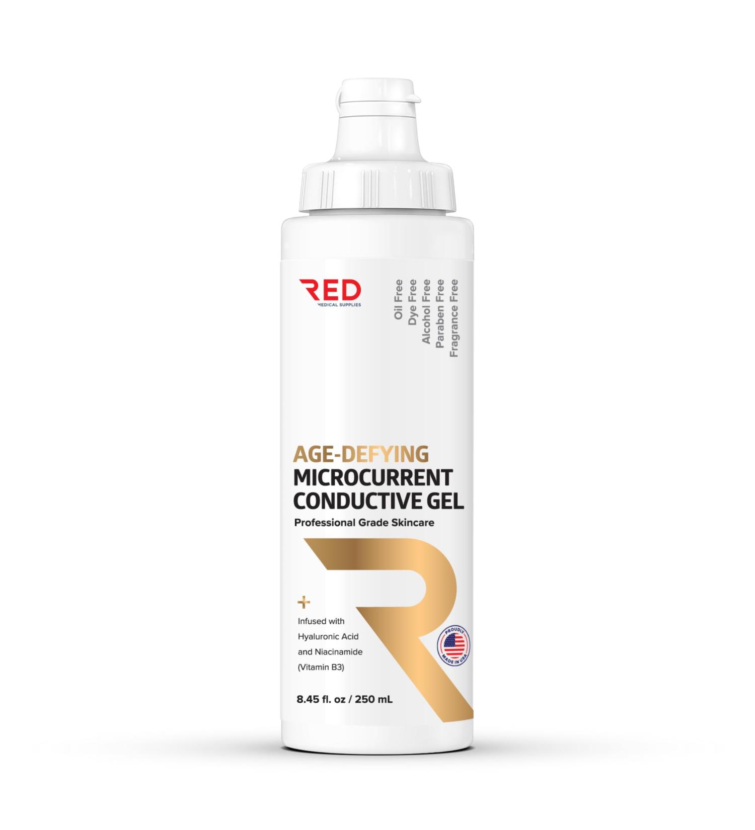 Age-Defying Microcurrent Conductive Gel with Hyaluronic Acid & Niacinamide (Vitamine B3) 8.45 fl oz - Long-Lasting Non-Greasy Hypoallergenic - 1 Bottle 8.45 fl oz / 250mL Age-Defying 8.45 Fl Oz (Pack of 1) - Buy Online on GoSupps.com