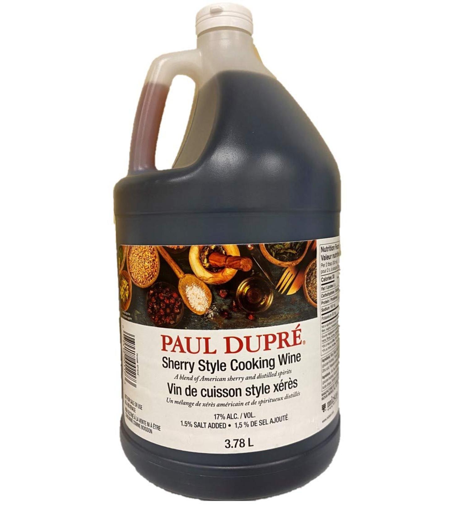 PAUL DUPRE 17% Sherry Style Cooking Wine 3.78 Liter