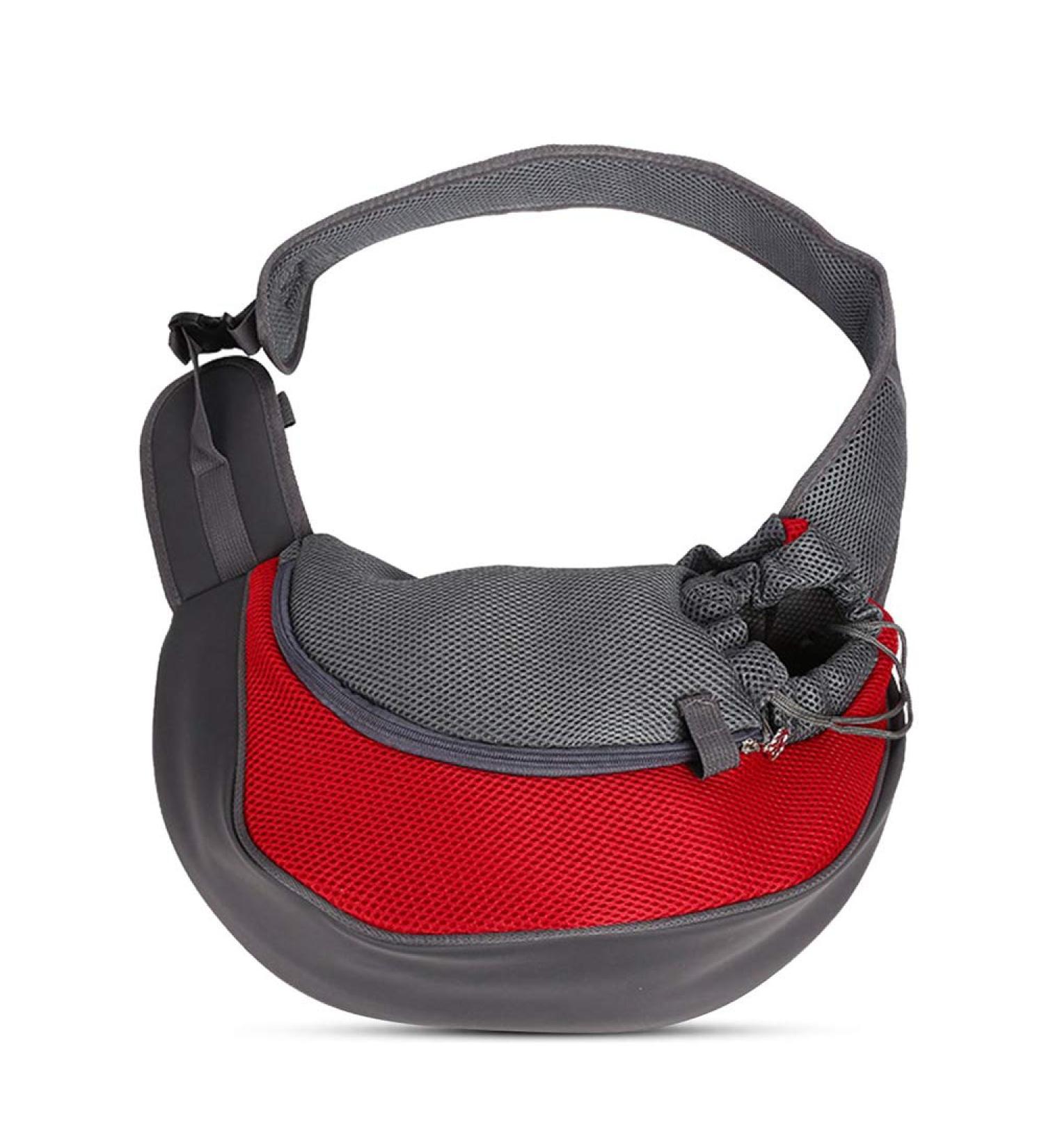 Petemoo Portable Dog Cat Puppy Shoulder Bag - Breathable Mesh Travel Carrier (Up to 5 kg) - Red - Buy Online on GoSupps.com