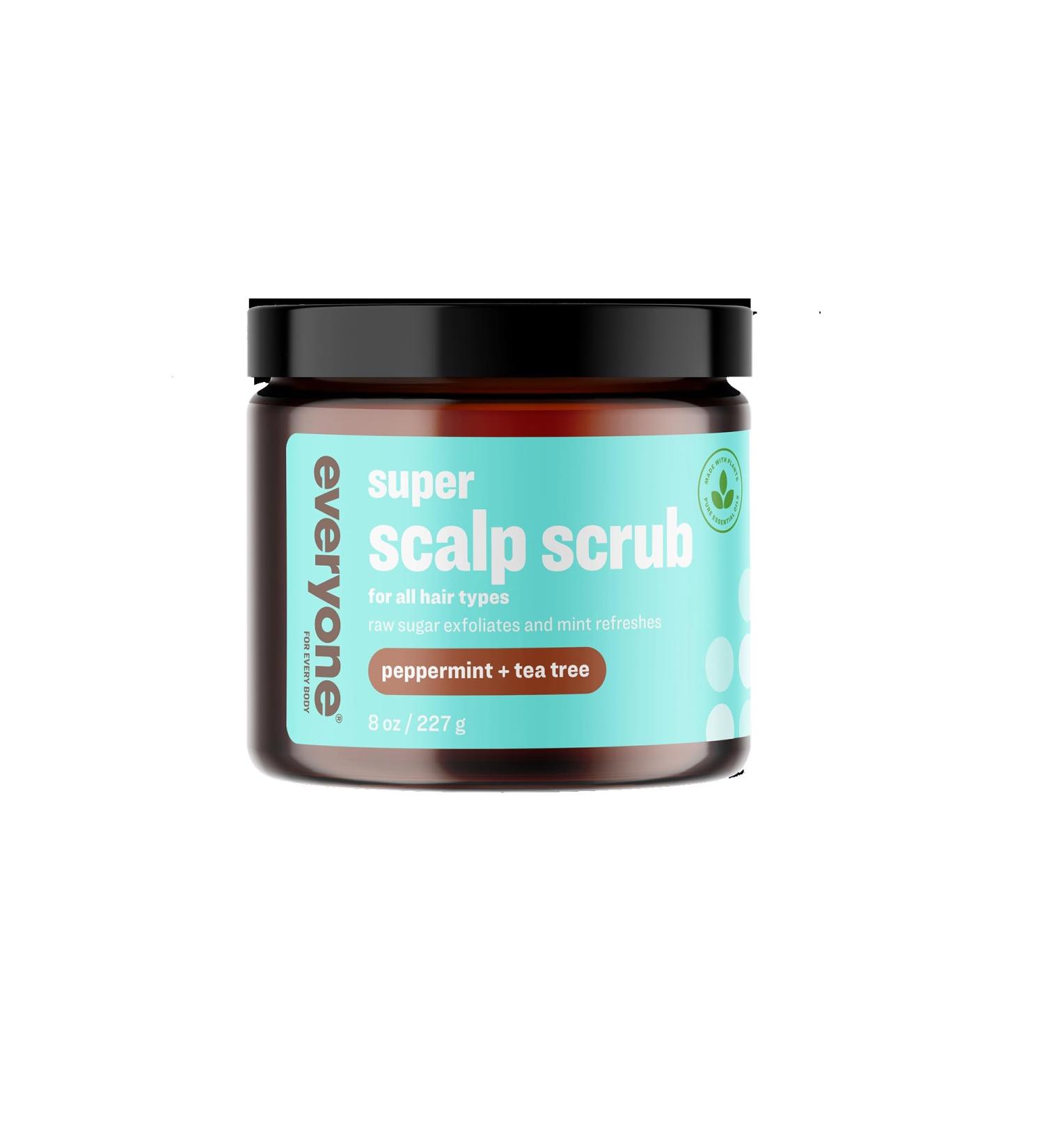 Everyone Hair Care Super Scalp Scrub - Peppermint & Tea Tree | Gentle Exfoliator for Scalp | 8 fl oz | Sulfate & Paraben Free - Buy Online on GoSupps.com