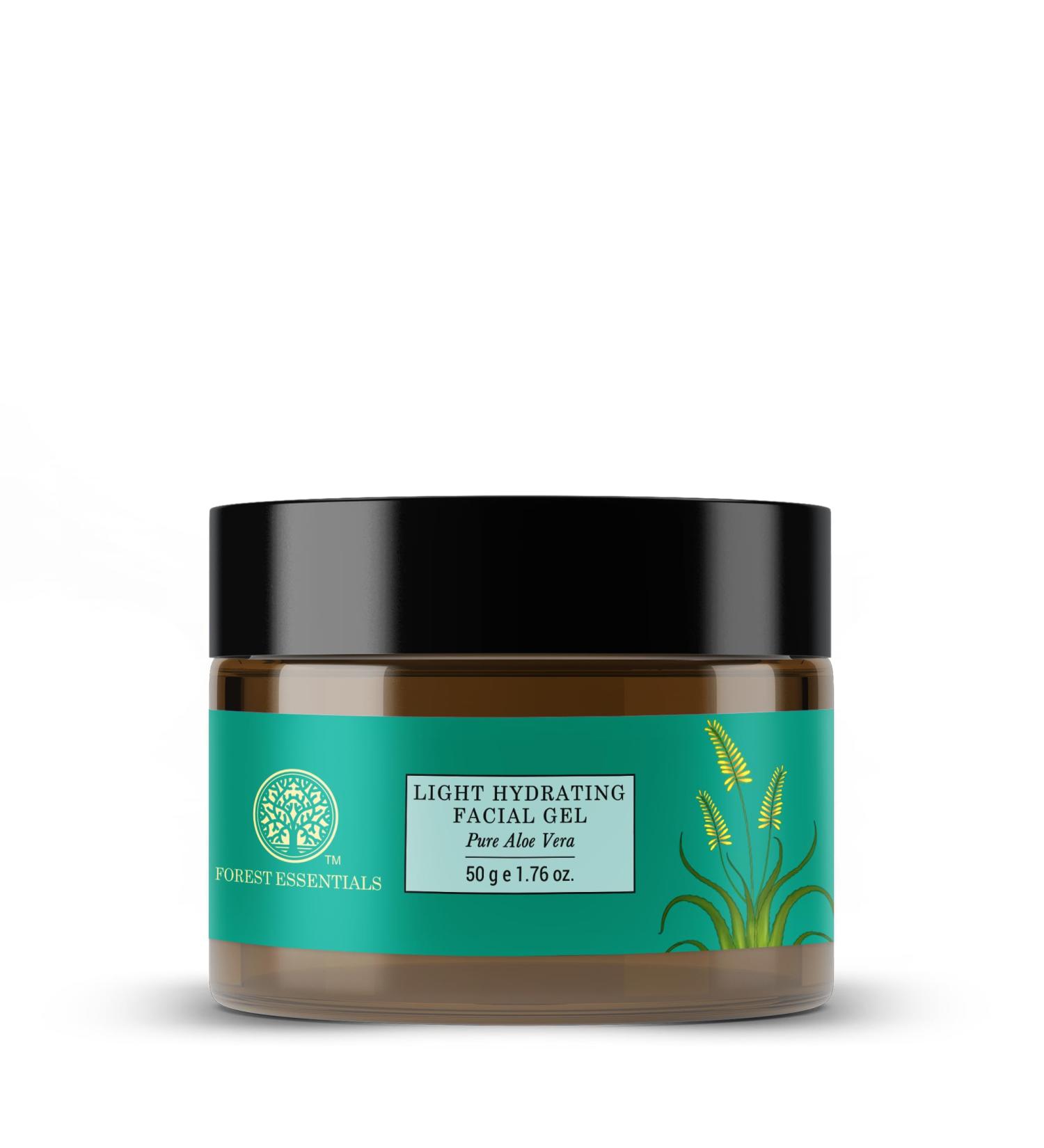 Buy Forest Essentials Pure Aloe Vera Light Hydrating Gel 50g - Best Moisturizer for Hydration | International Shipping Available - Buy Online on GoSupps.com