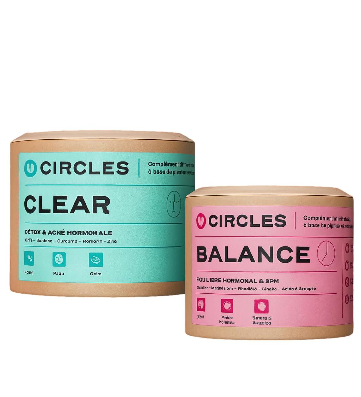 Circles CLEAR + BALANCE Compl ment Femme quilibre Hormonal & Peau Nette | Zinc Gattilier Bardane Magn sium Vitamine B6 | SPM Acn Hormonale | 120 G lules Vegan - Buy Online on GoSupps.com