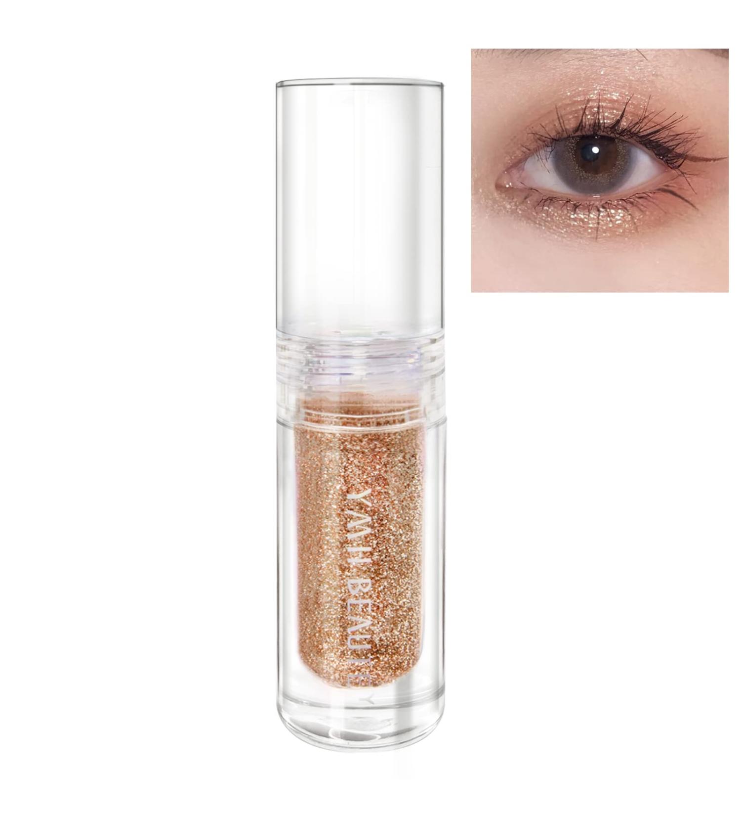 YMH BEAUTE Liquid Glitter Eyeshadow - Sparkling Champagne Sequins 04 | Pigmented, Long Lasting, Quick Drying - Buy Online on GoSupps.com