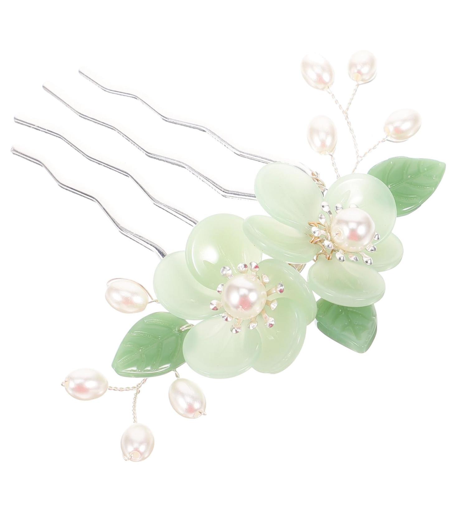 minkissy Antique Hair Clasp Bridesmaids Hair Headdress Bridal Side Hair Comb Hair Side Combs Alloy Hair Comb Hair Comb Clip U Shape Hair Fork Vintage Headband Glass Pin Small and Fresh Miss - Buy Online on GoSupps.com