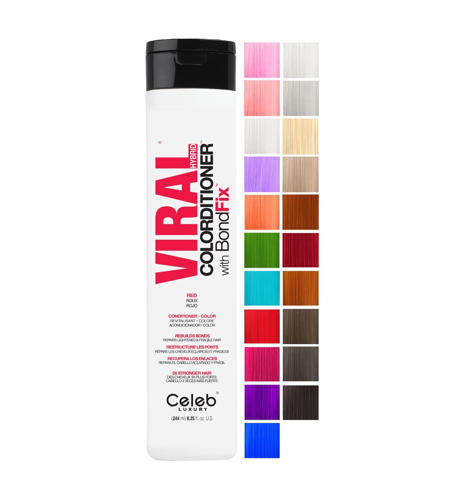 Celeb Luxury Viral Colorditioner Red 8.25 Fl Oz - Professional Semi-Permanent Hair Color Depositing Conditioner - Buy Online on GoSupps.com