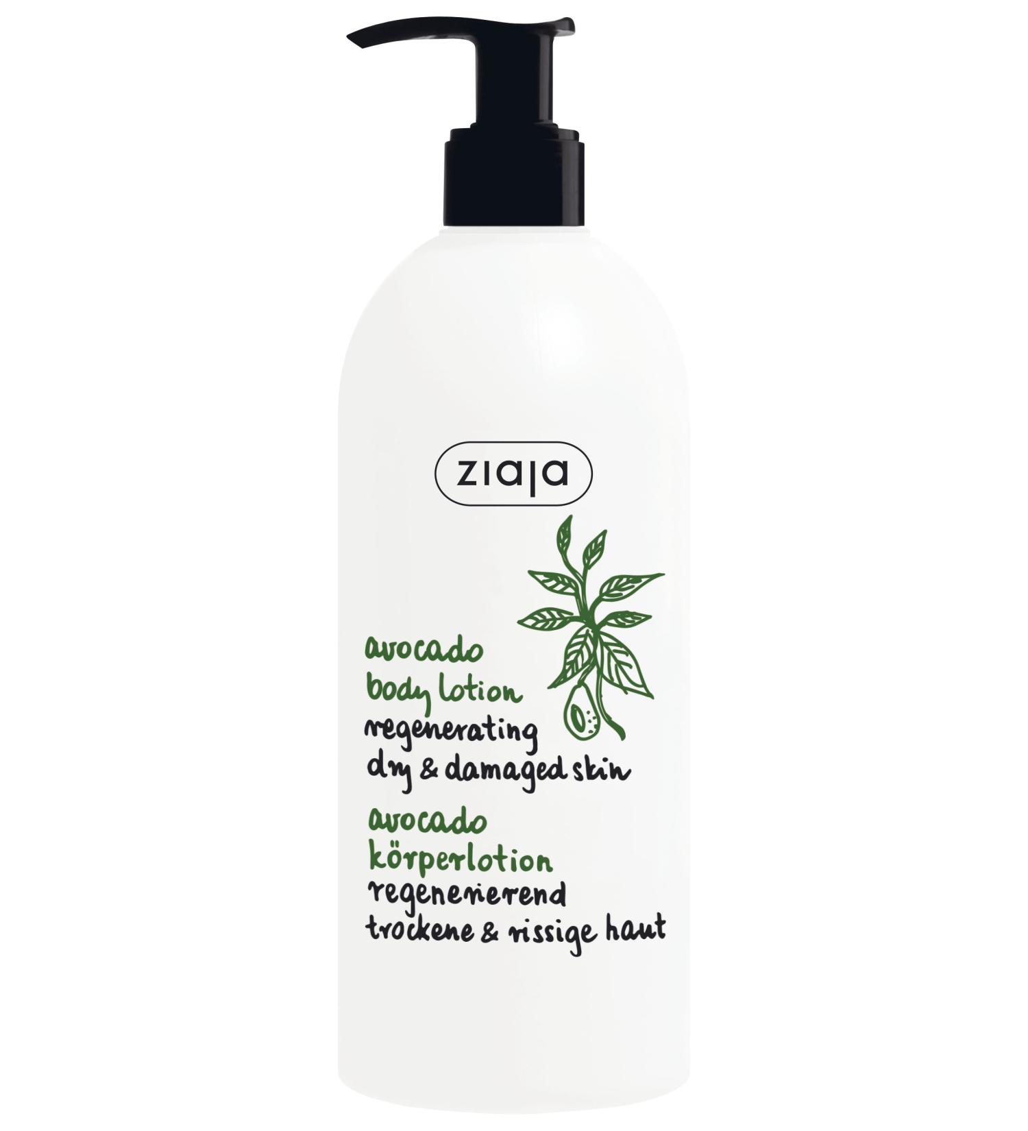 Body lotion with avocado 400ml - regeneration for dry and stressed skin by Ziaja