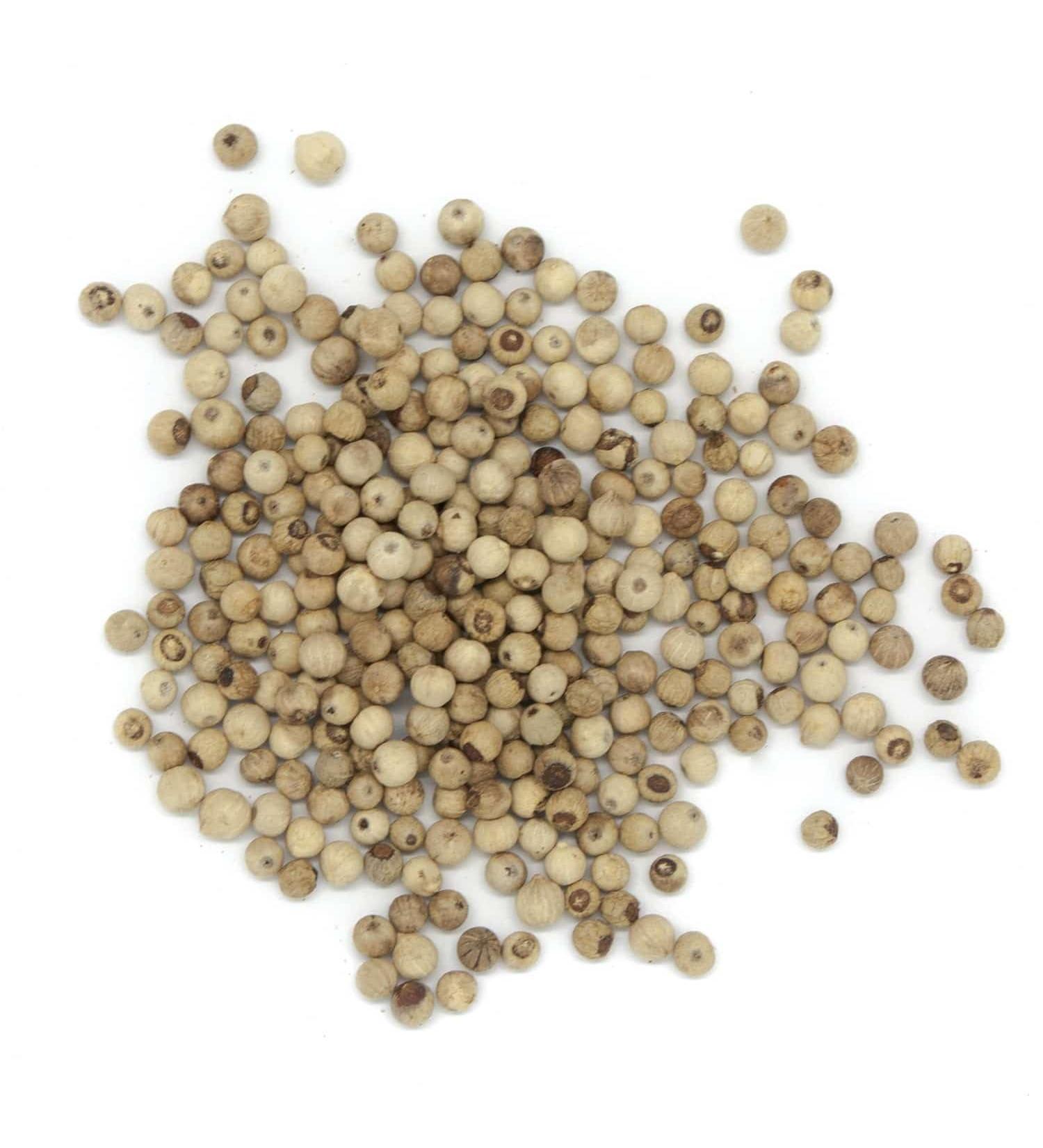 Penja PGI white pepper in 100 gram economy bag