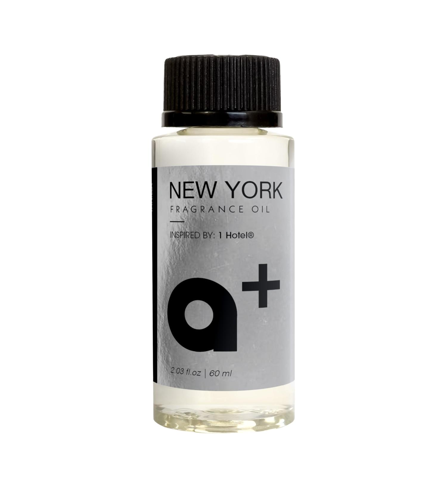 Aromar+ Fragrance Oil New York-Inspired by 1 Hotel Luxury Scent Experience with Geranium Floral Mix Vanilla & Wood for Waterless Diffusers Long-Lasting Home Aroma 2oz/60mL New York 2 Fl Oz (Pack of 1)