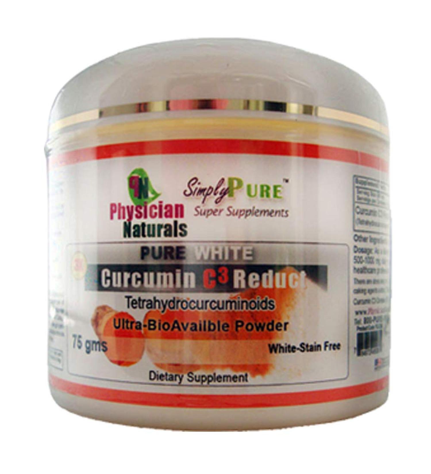 Pure White Curcumin C3 Reduct Powder 3X Absorption and 180X More Concentrated Than Turmeric Powder 75 GMS - Buy Online on GoSupps.com