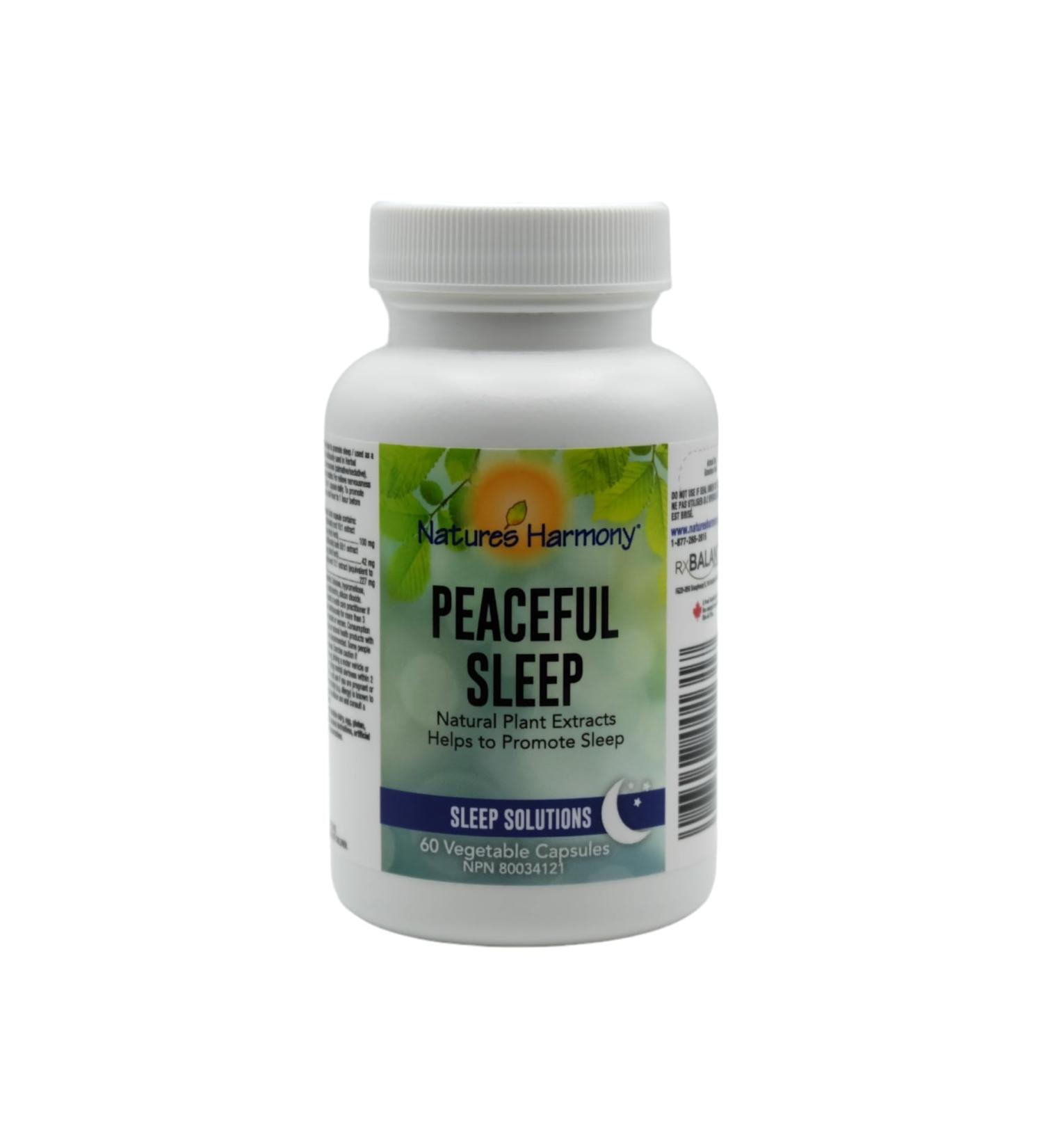 Nature's Harmony Peaceful Sleep 60 Vegetable Capsules - Buy Online on GoSupps.com