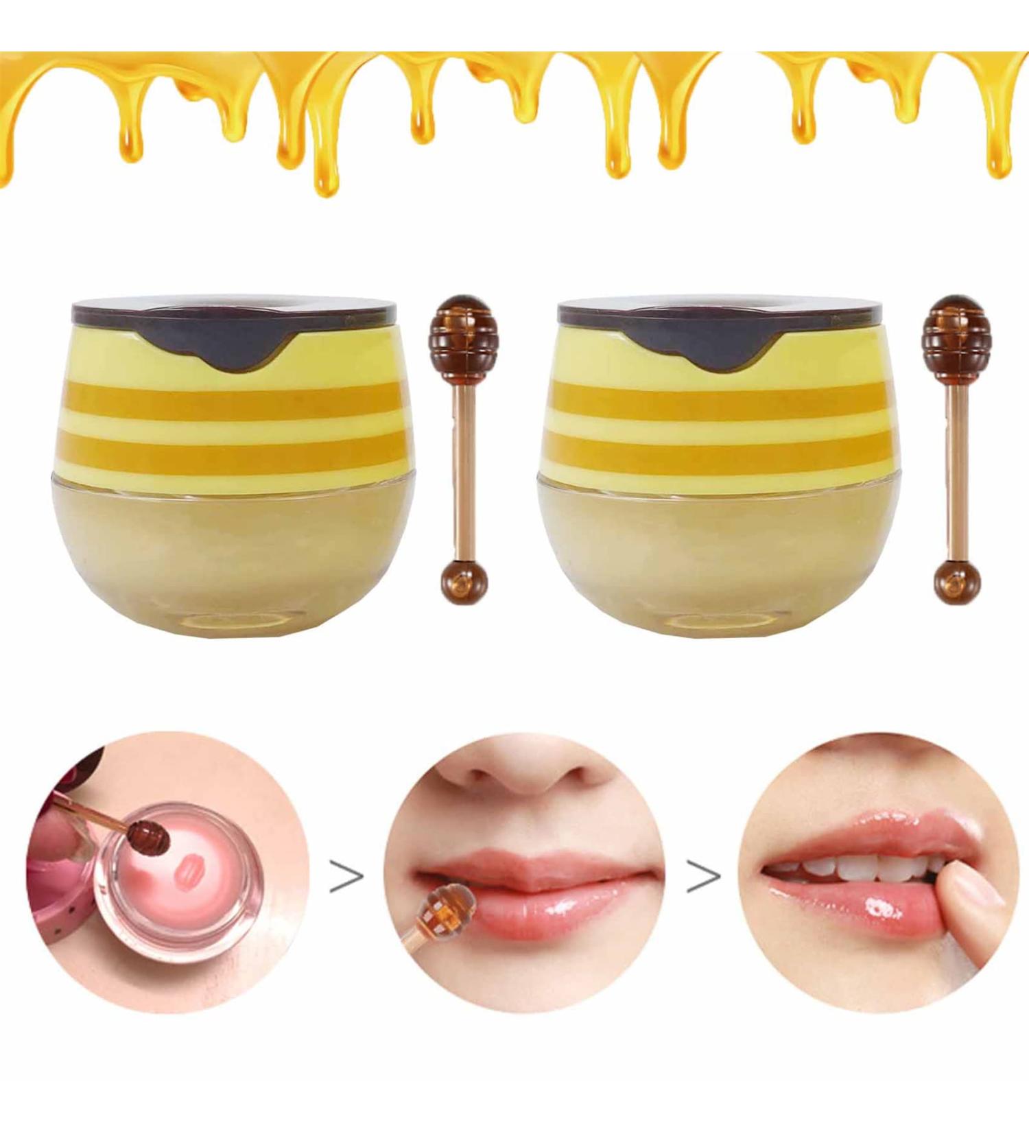 2 Pack Bee Lip Balm for Honey Jar Honey Strawberry Propolis Moisturizing Hydrating and Preventative Exfoliating for Dry Cracked Lips (B) - Buy Online on GoSupps.com