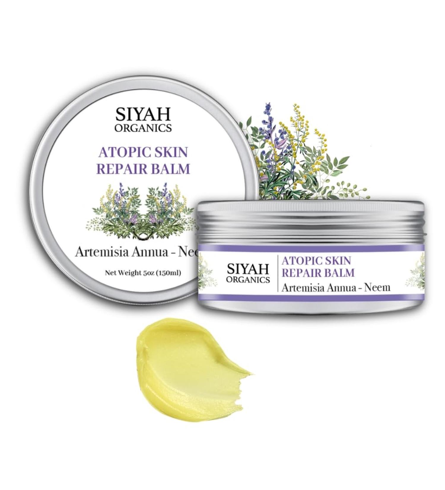 Siyah Organics Atopic Skin Repair Balm with Artemisia Annua & Neem Restorative Soothing and Protective Skin Balm 5oz - Buy Online on GoSupps.com