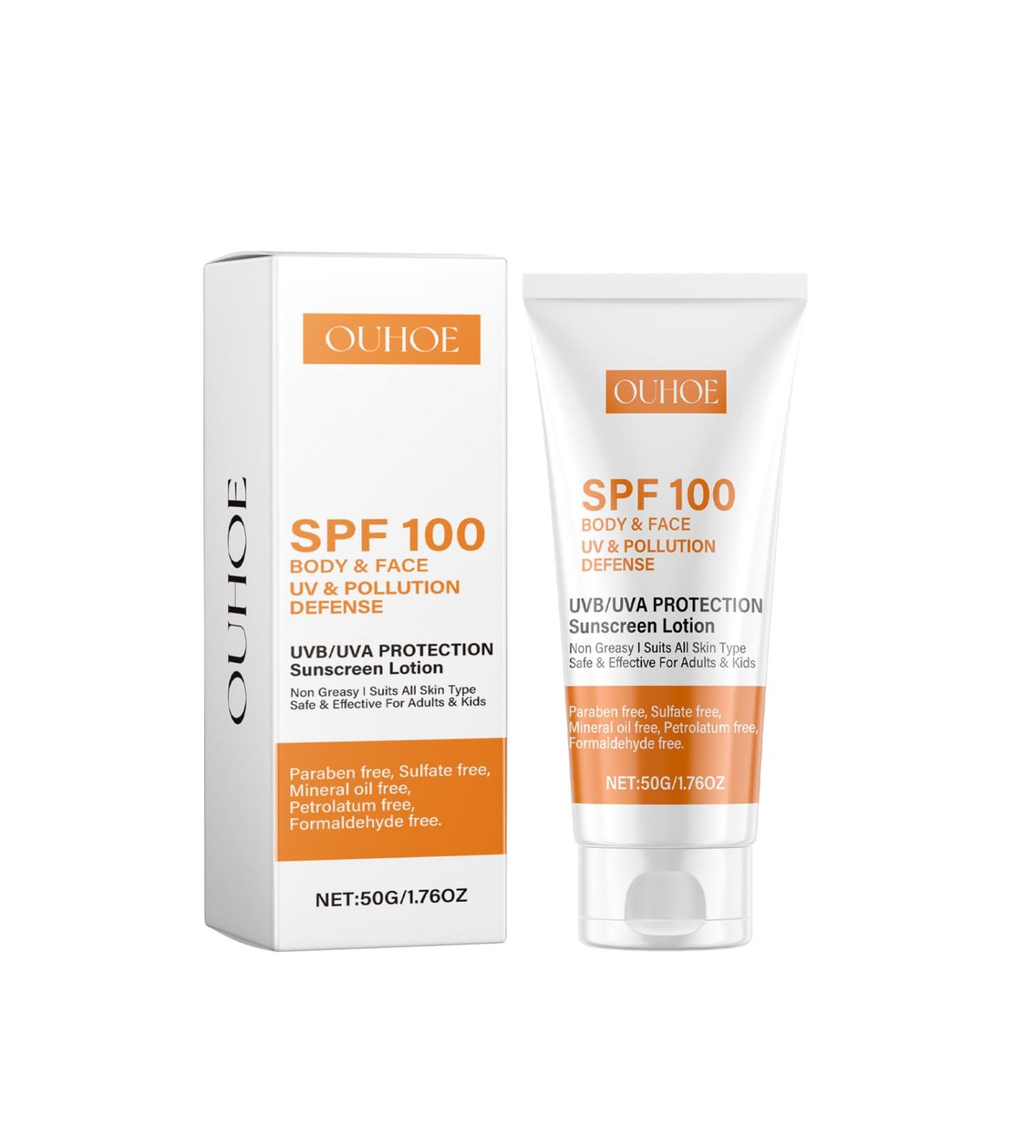AMALIA Sunscreen SPF 100 Sunscreen For Body & Face Broad Spectrum SPF + Antioxidants Oil Free For Sun Sensitive Skin - Buy Online on GoSupps.com