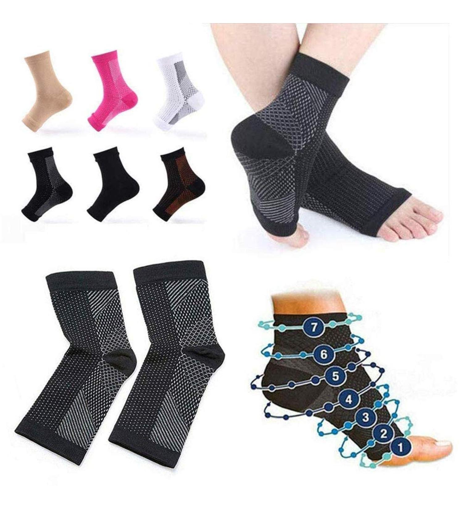 Shop 6 Pairs of Copper-Soaked Magnetic Compression Socks - Dr. Sock Soother Footrest Support (6 Colors S/M) - International Shipping Available - Buy Online on GoSupps.com