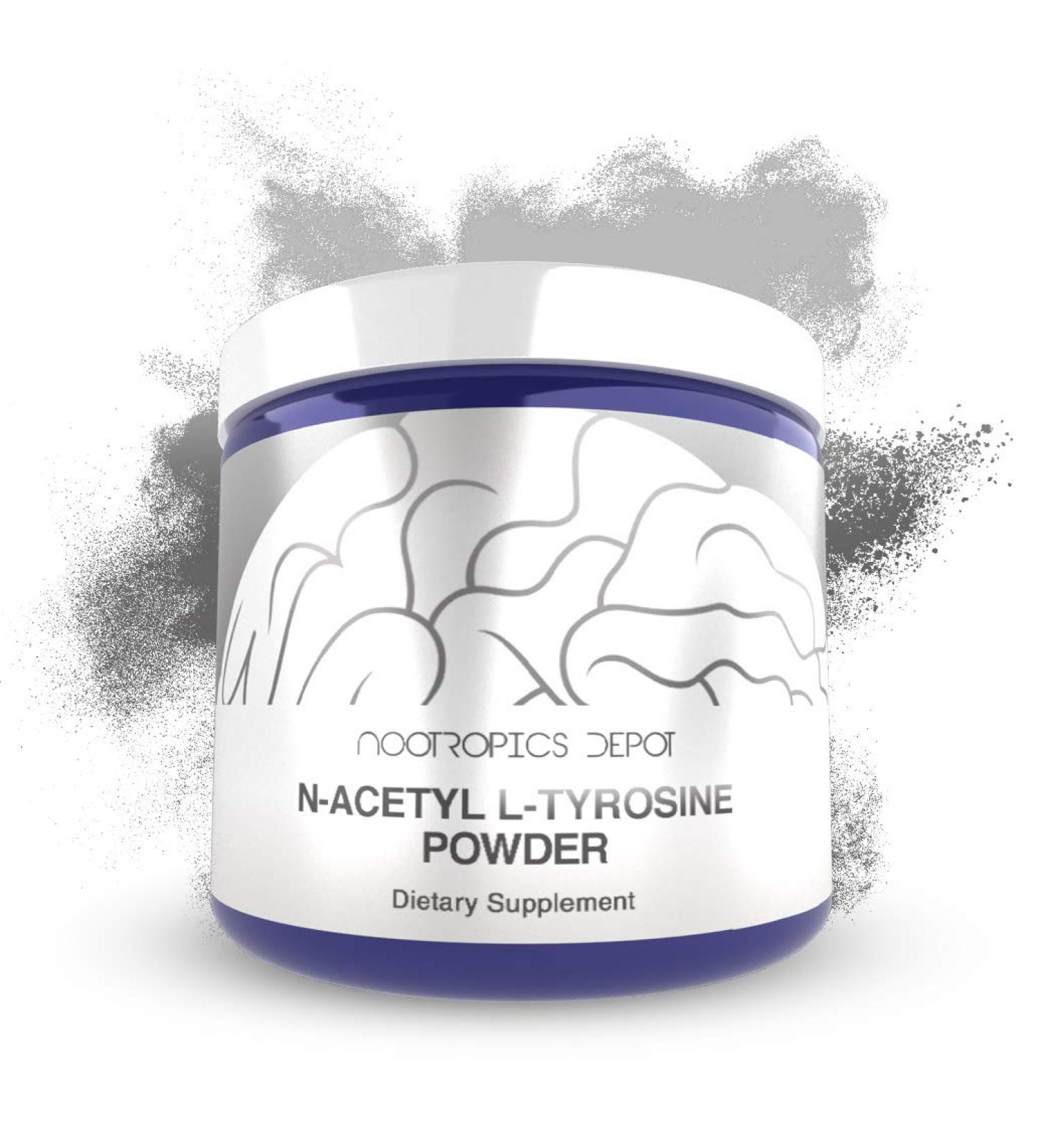 N-Acetyl L-Tyrosine Powder 125g | Natural Nootropic Supplement for Memory & Focus | Amino Acid for Healthy Stress Levels - Buy Online on GoSupps.com