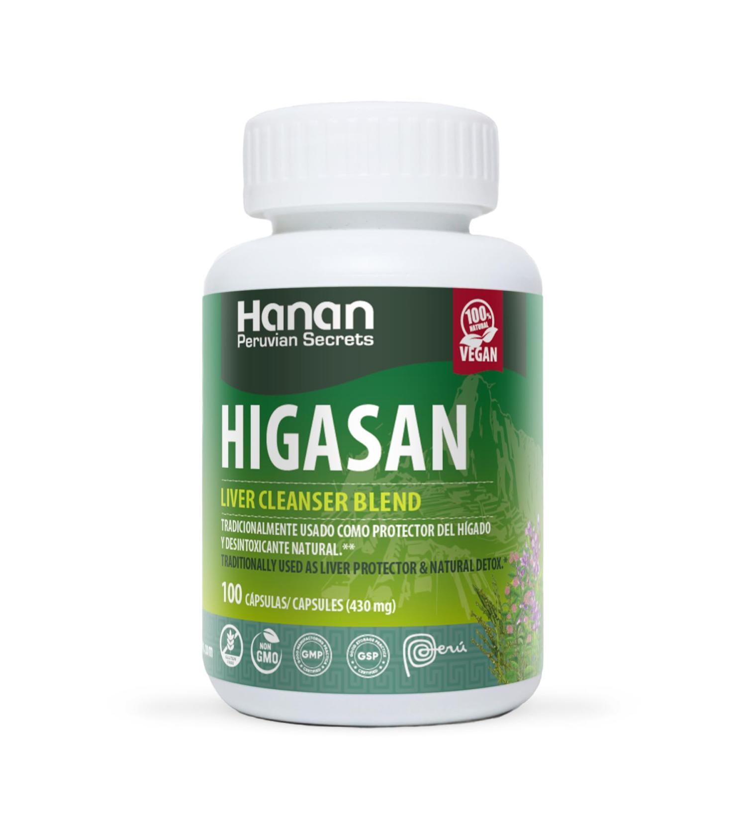 Hanan Higasan Liver Cleanser Blend | 100 Capsules | Naturally Aids in Supporting Healthy Liver Function & Healthy Cholesterol Levels (1 Pack) 1 Count (Pack of 100) - Buy Online on GoSupps.com