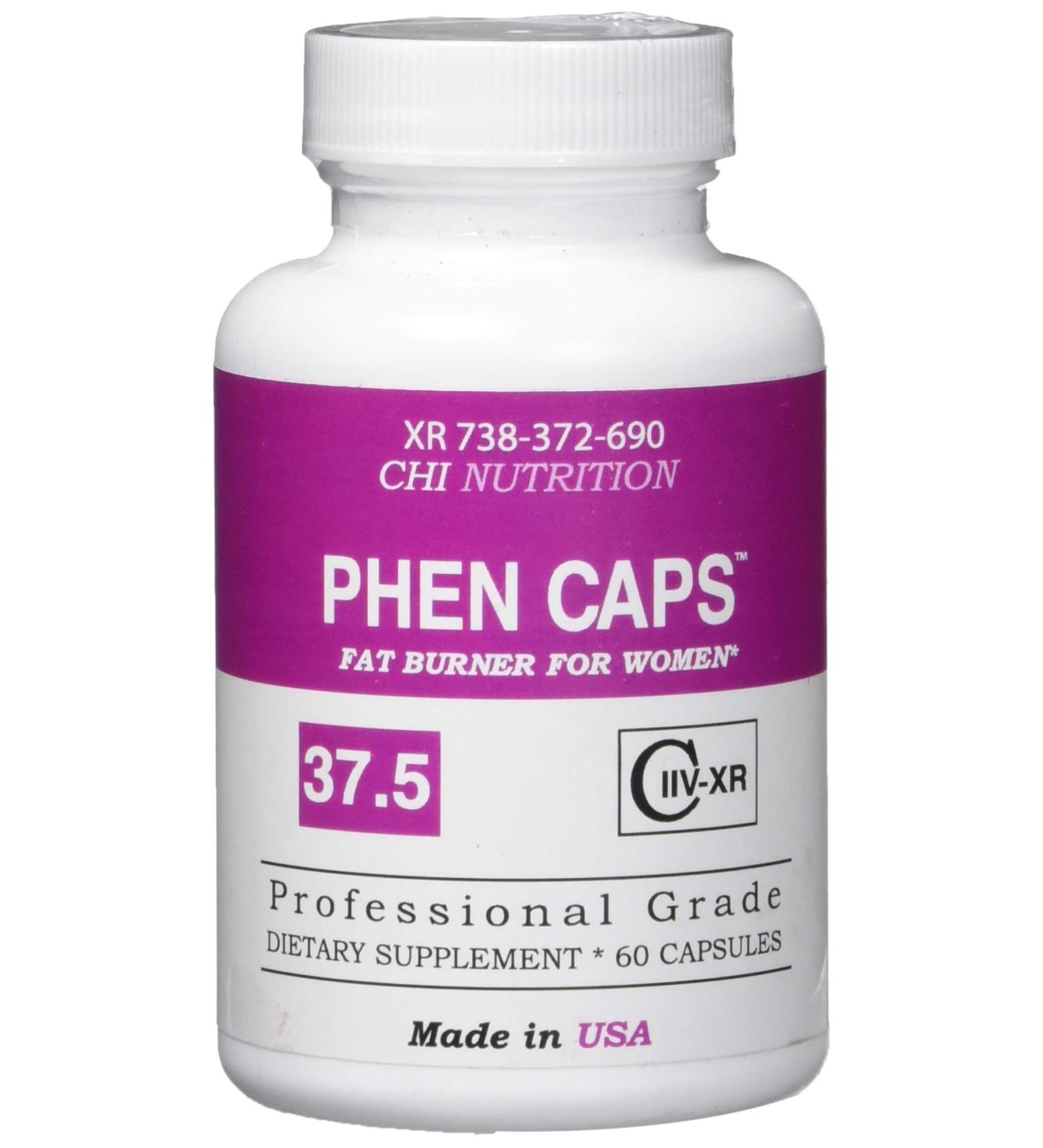 PHEN CAPS 37.5 for Women - Weight Loss, Appetite Suppressant & Energy Pills - Thermogenic Fat Burner - Metabolism Booster - Keto Friendly - Buy Online on GoSupps.com