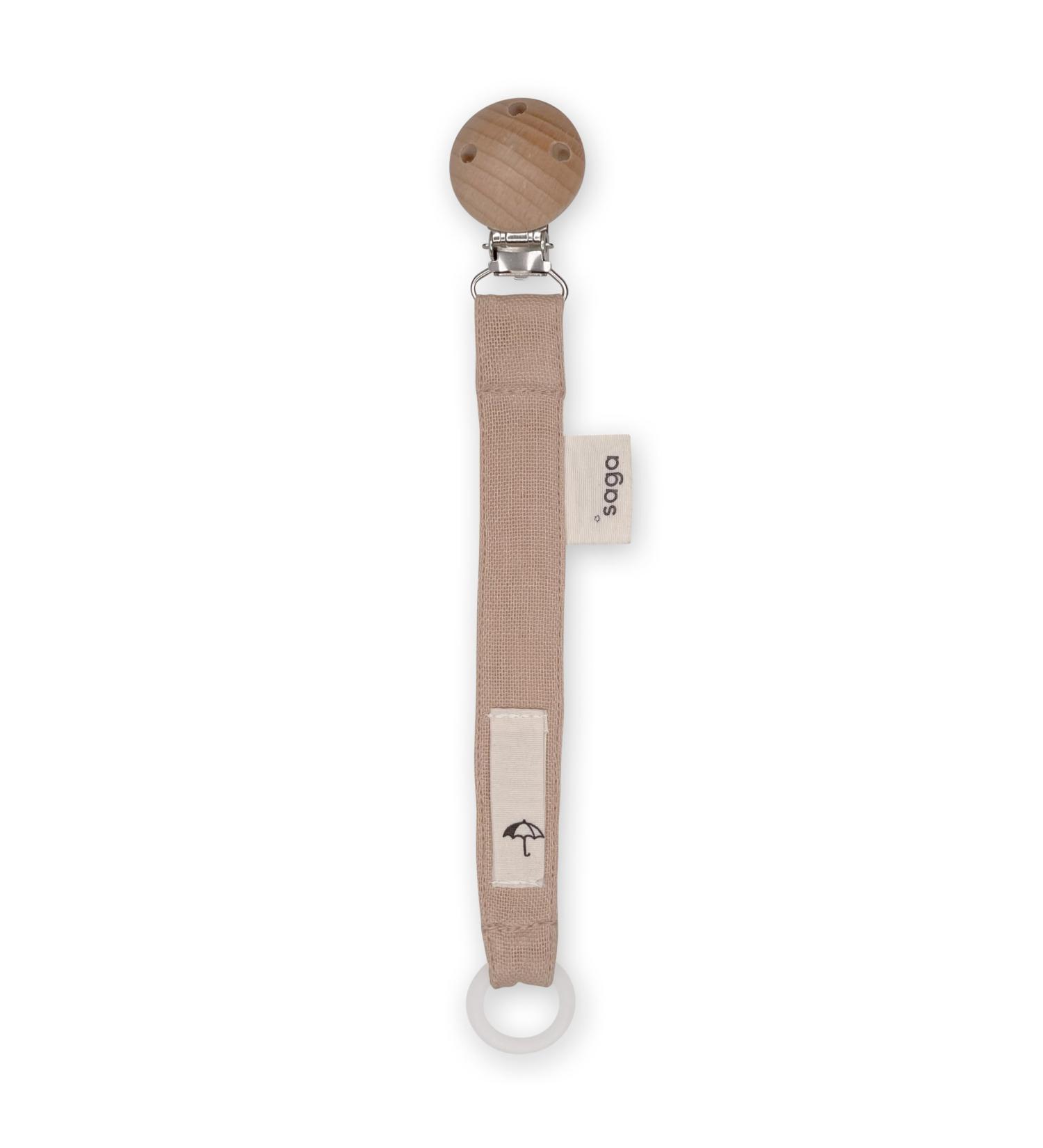 SAGA Copenhagen Pacifier Chain Pala - 100% Organic & Sustainable GOTS-Certified | 2x17cm | International Shipping - Buy Online on GoSupps.com