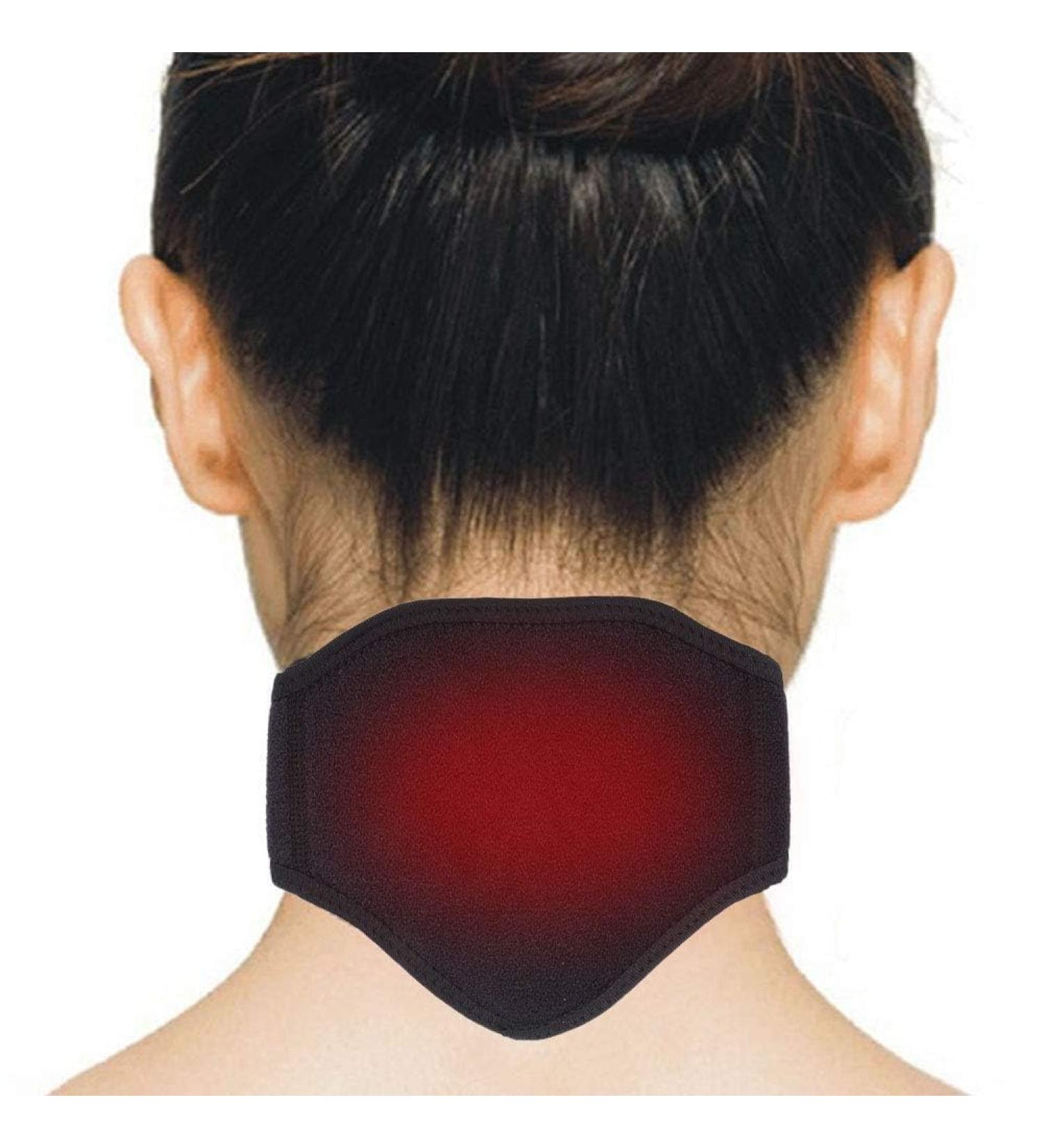 Heated Neck Support Brace Tourmaline Self Heating Neck Wrap Magnetic Therapy Neck Strap Pain Relief for Neck Arthritis Migraine Headaches Neck Pain Stiffness - Buy Online on GoSupps.com
