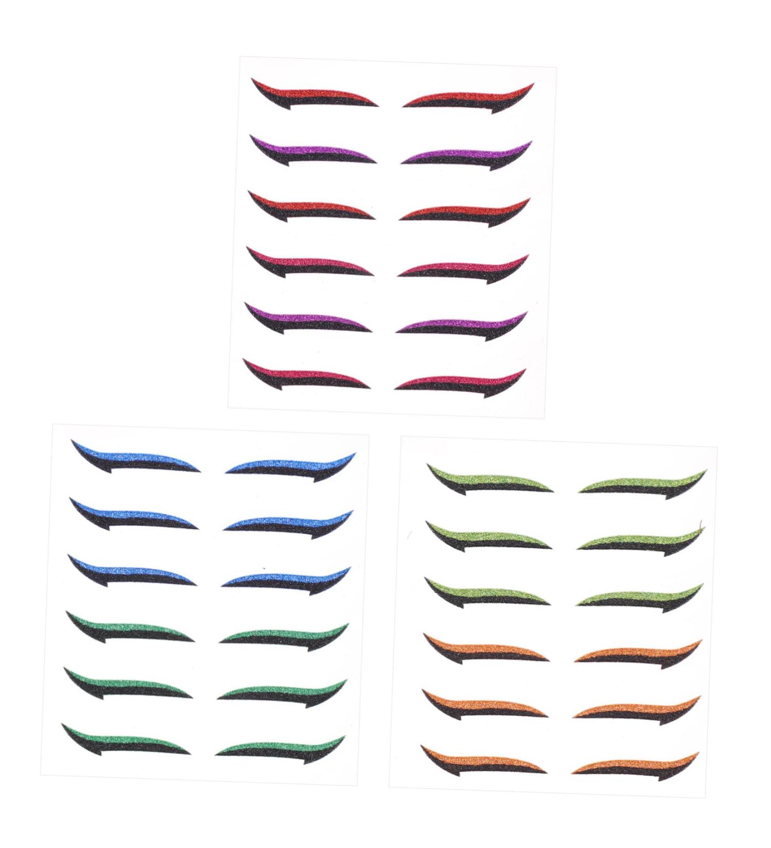 FRCOLOR 18 Pairs Anti Sweat Eyeliner Omen Eyeliner Stickers Glitter Stickers Makeup Tape Women Eyeliner Decal Pink Tape Eyeshadow Eye Line Strip Sticker Man Double Eyelid Sticker No Smudge 9x10cm As Shown 1 - Buy Online on GoSupps.com