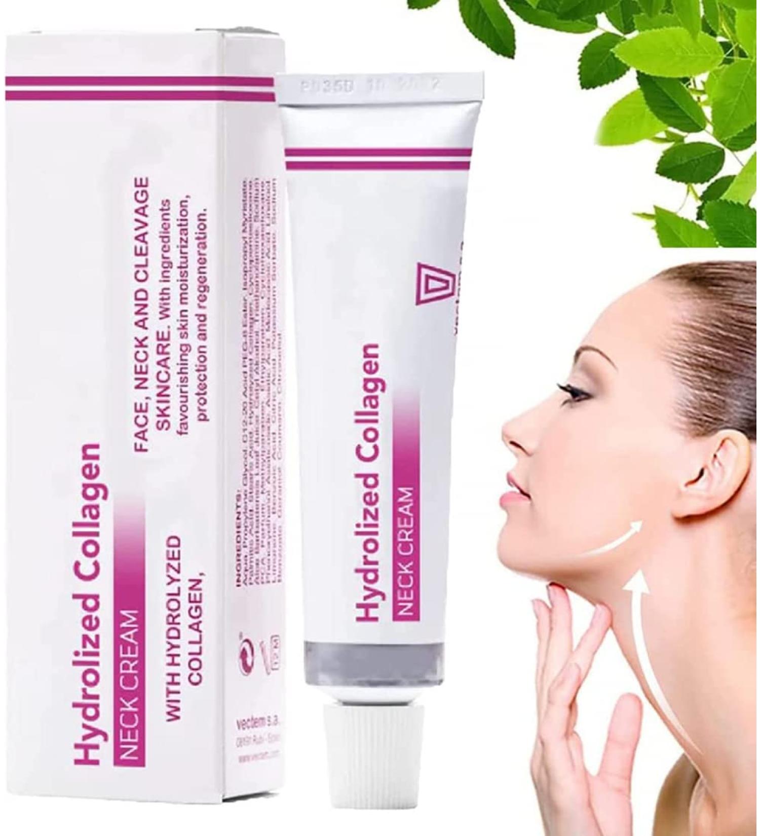 NECKPON Hydrolized Collagen Neck Cream Hydrolized Collagen Neck Cream Neck Firming Cream Hydrolyzed Collagen for Delay Skin Ageing Smooth & Youthful Skin 1pcs - Buy Online on GoSupps.com
