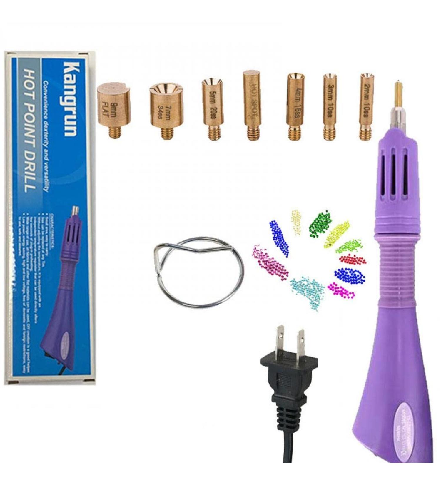 Hotfix Applicator 7 in 1 Bedazzler Kit - Rhinestone Setter Wand Tool with 7 Tip Sizes - DIY Kit with Rhinestones and Support Stand - Buy Online on GoSupps.com
