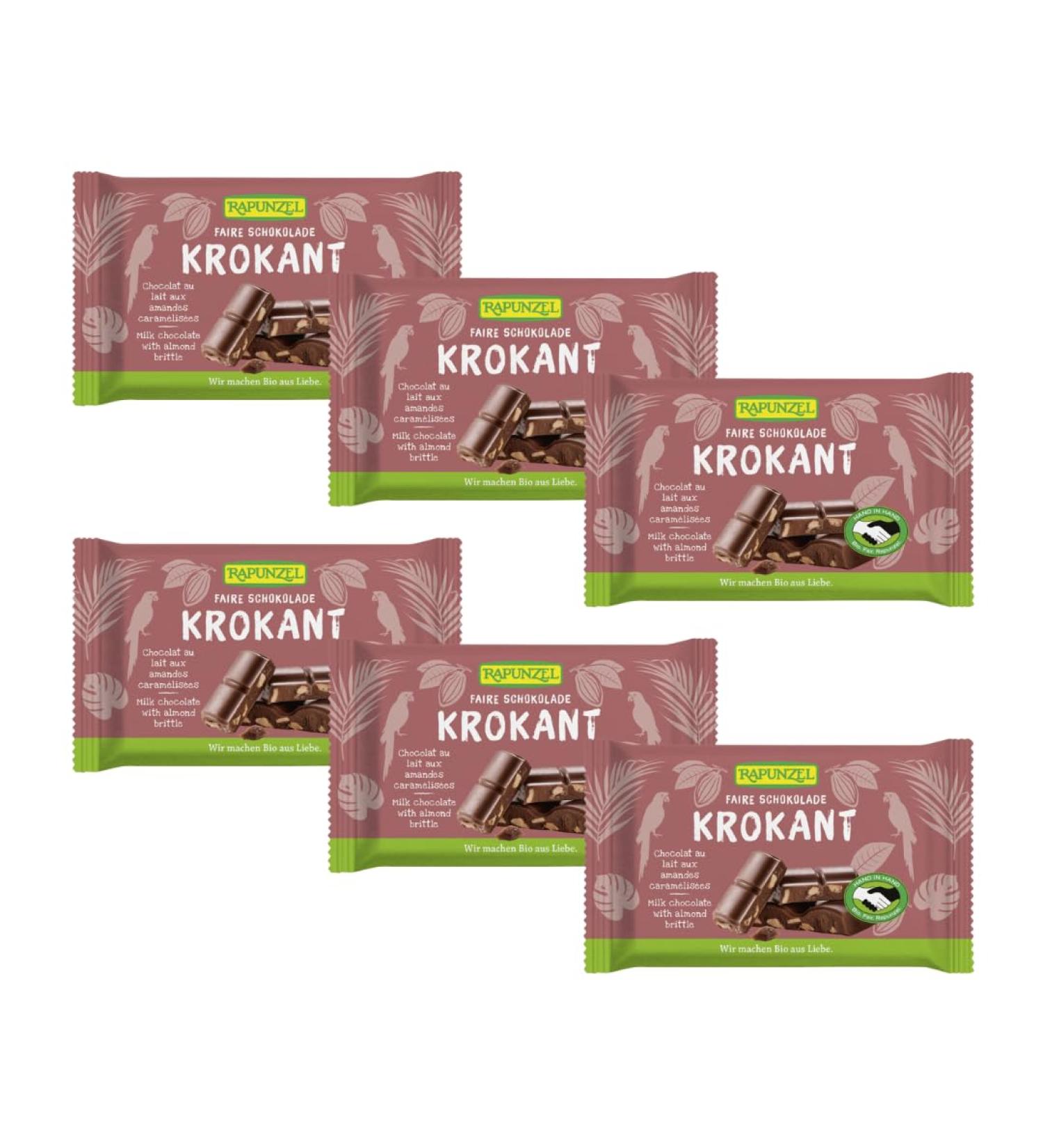 Rapunzel Naturkost Rapunzel Whole Milk Chocolate with Whole Almonds HIH 100g Pack of 12