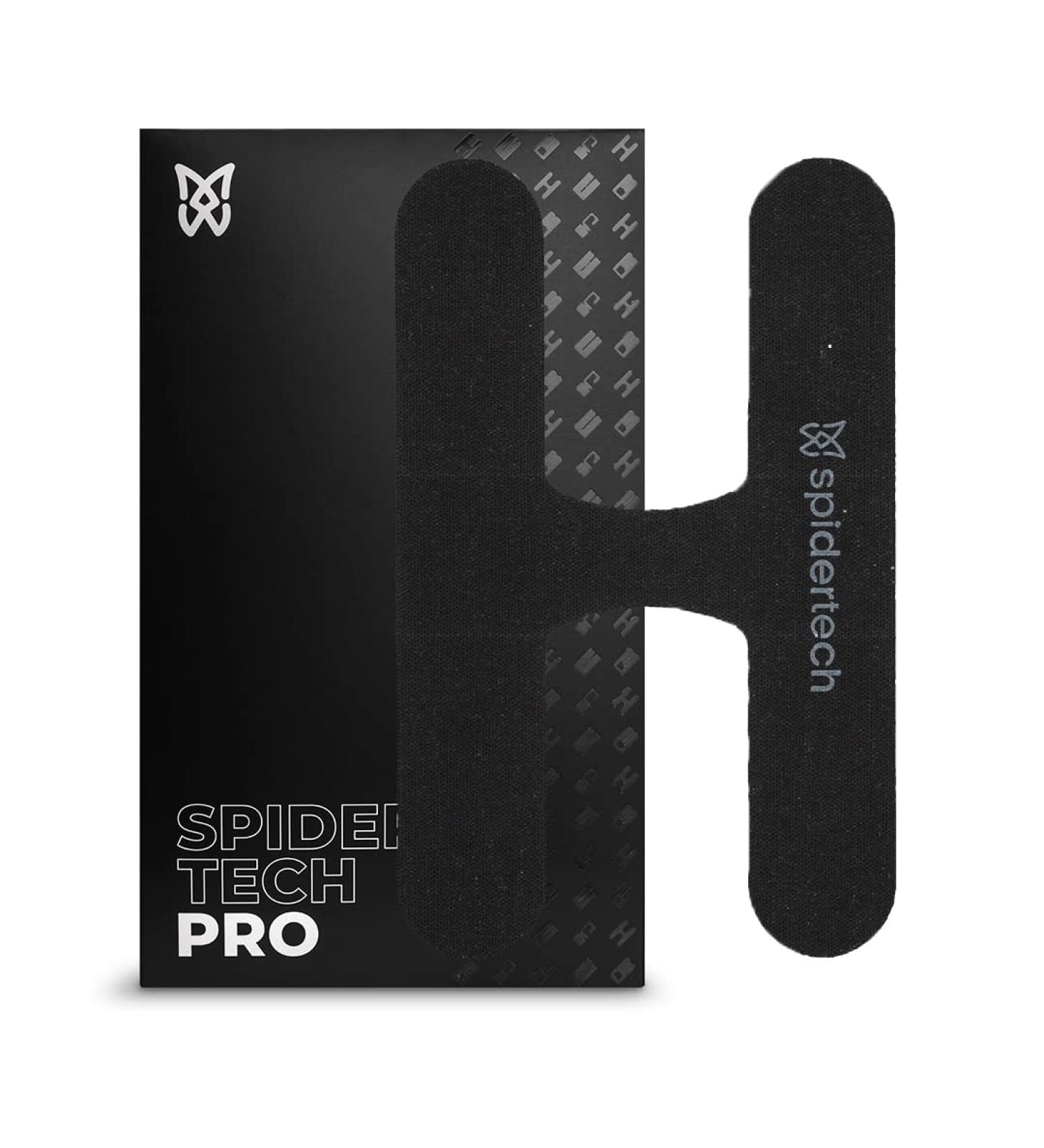 Spidertech Kinesiology Tape - Professional Pre-Cut Cotton for Athletes Pain Relief & Postural Support - Black (4 Pack - Buy Online on GoSupps.com