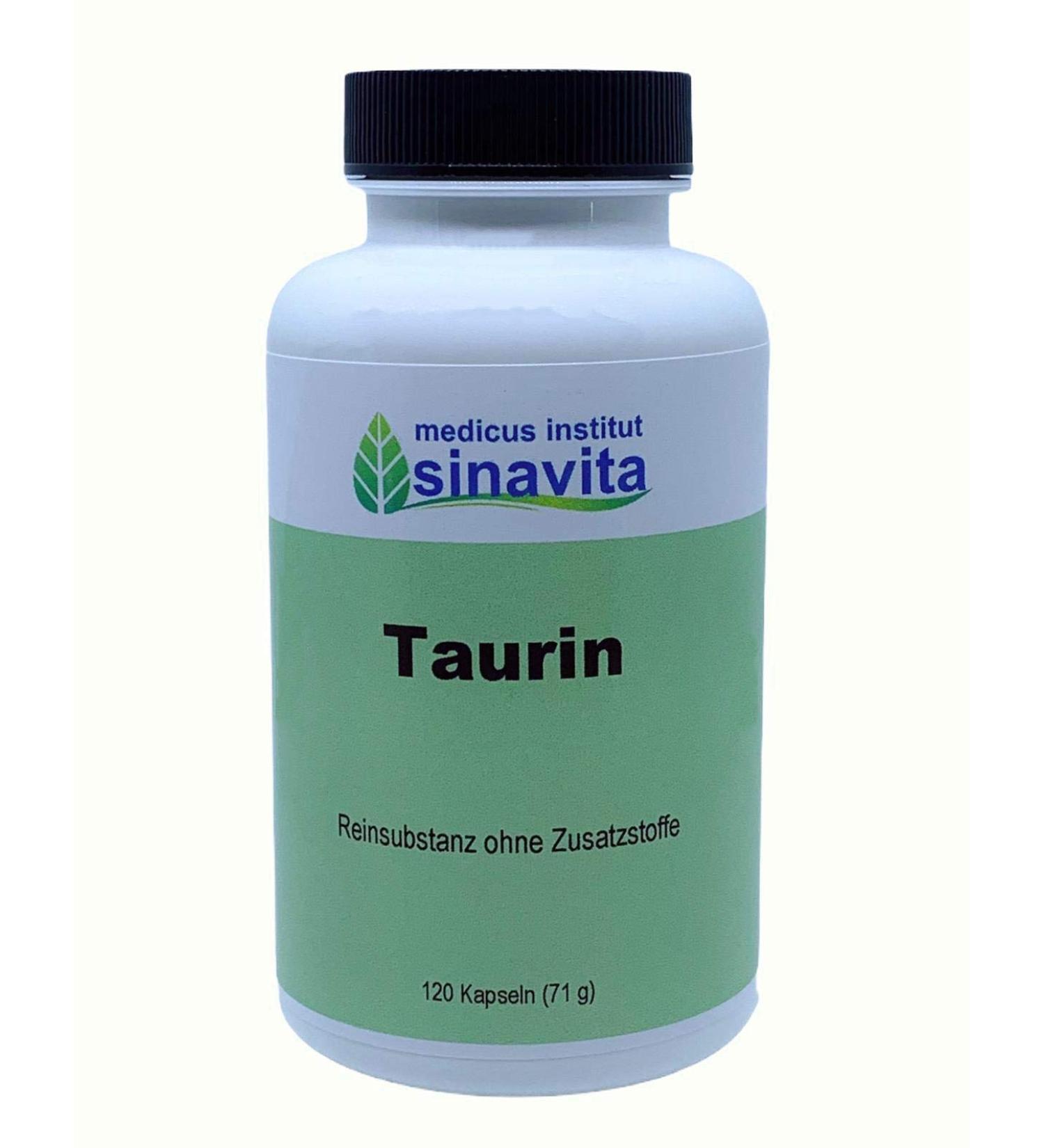 Taurine 120 Capsules - Pure Additive-Free Vegetarian Shell | German Quality Supplement - Buy Online on GoSupps.com