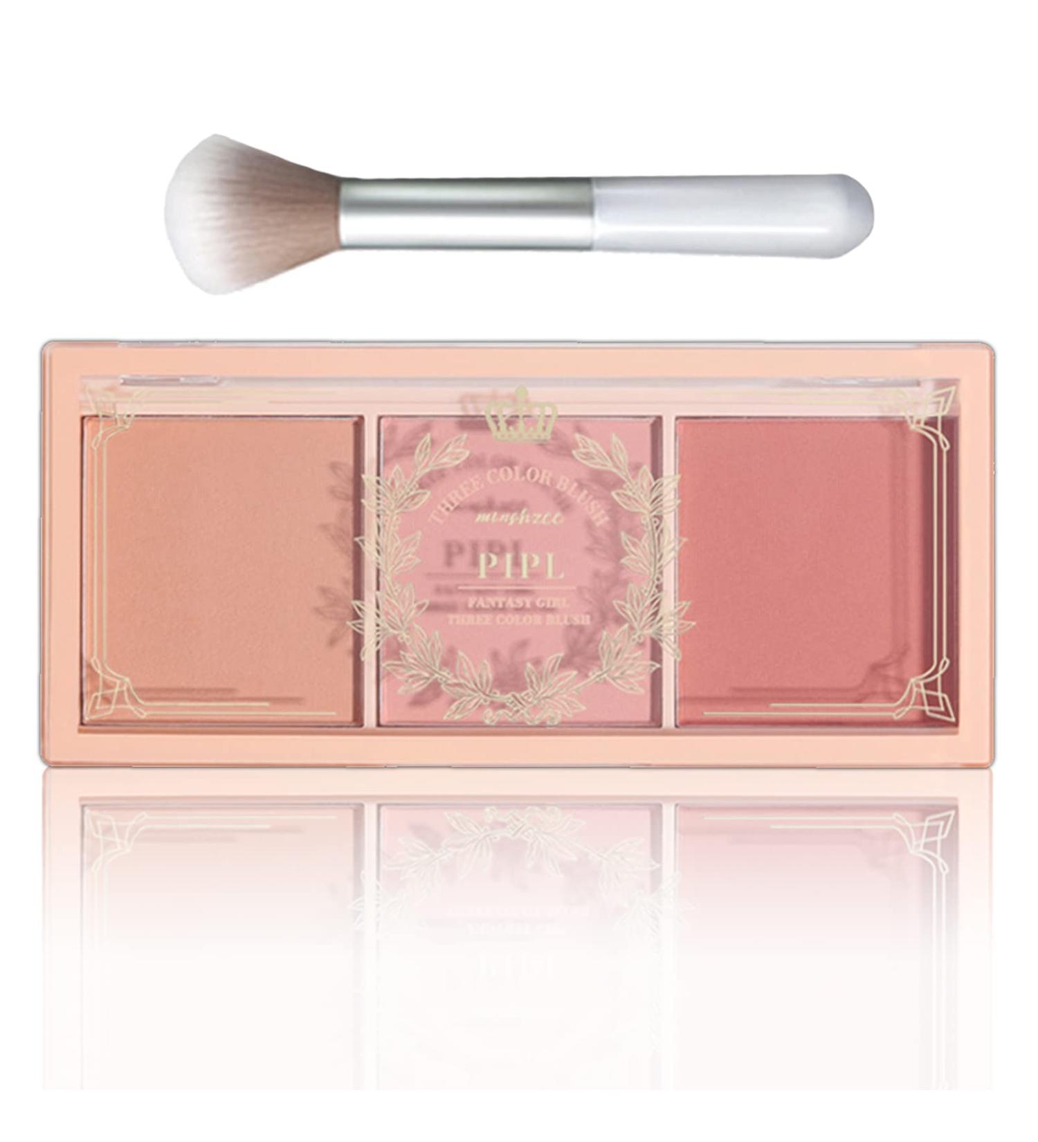 3-in-1 Matte Face Blush Makeup Powder Set for Long-Lasting, Sweat-Resistant Glow - #01 Natural Cheek Blush Duo - Buy Online on GoSupps.com
